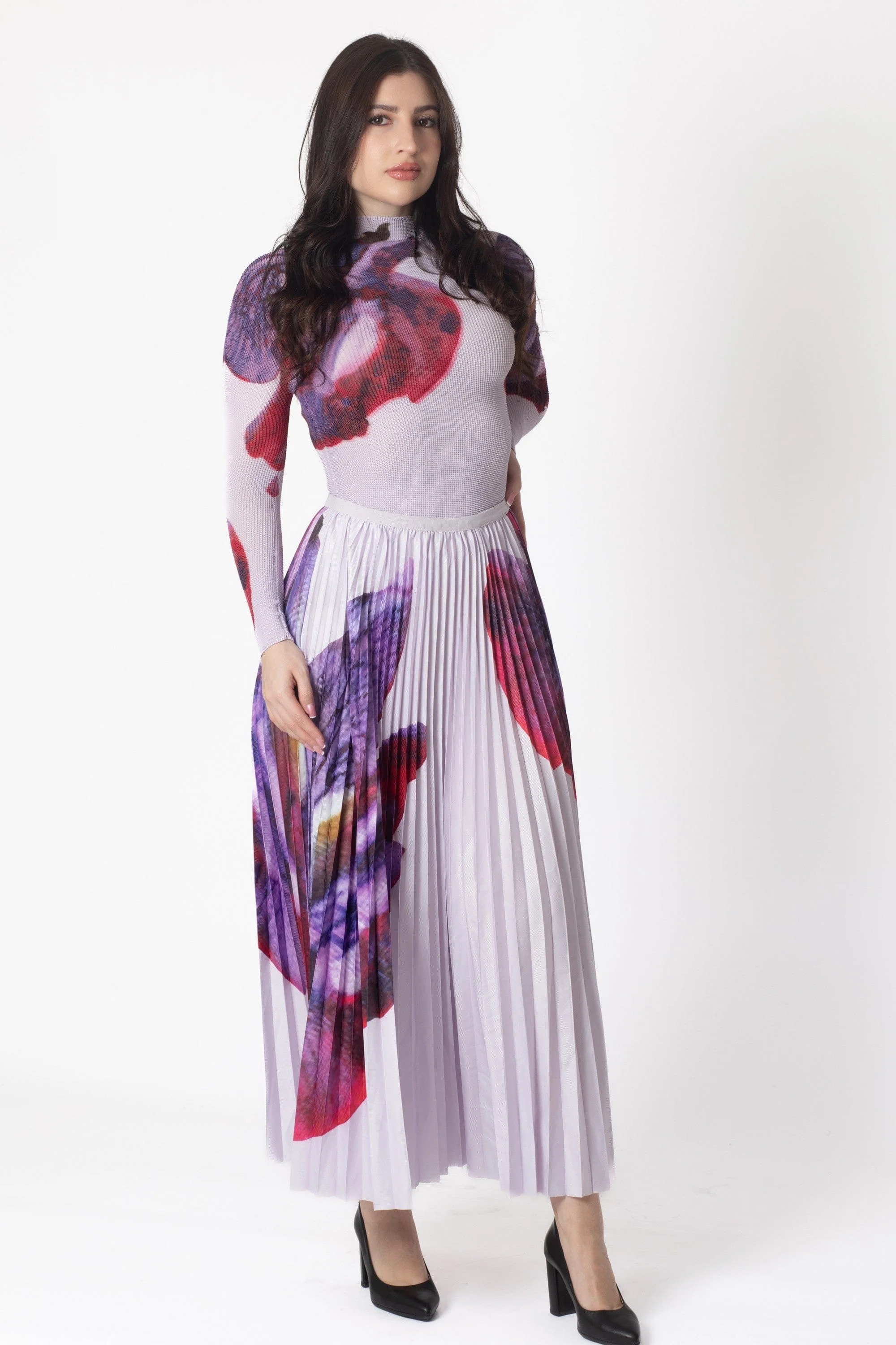Long Sleeve Printed Blouse - Image 8