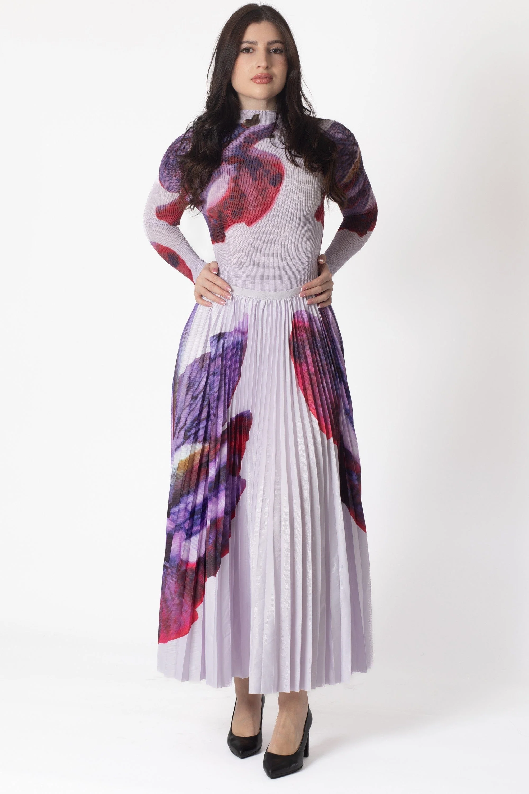 Long Sleeve Printed Blouse - Image 9