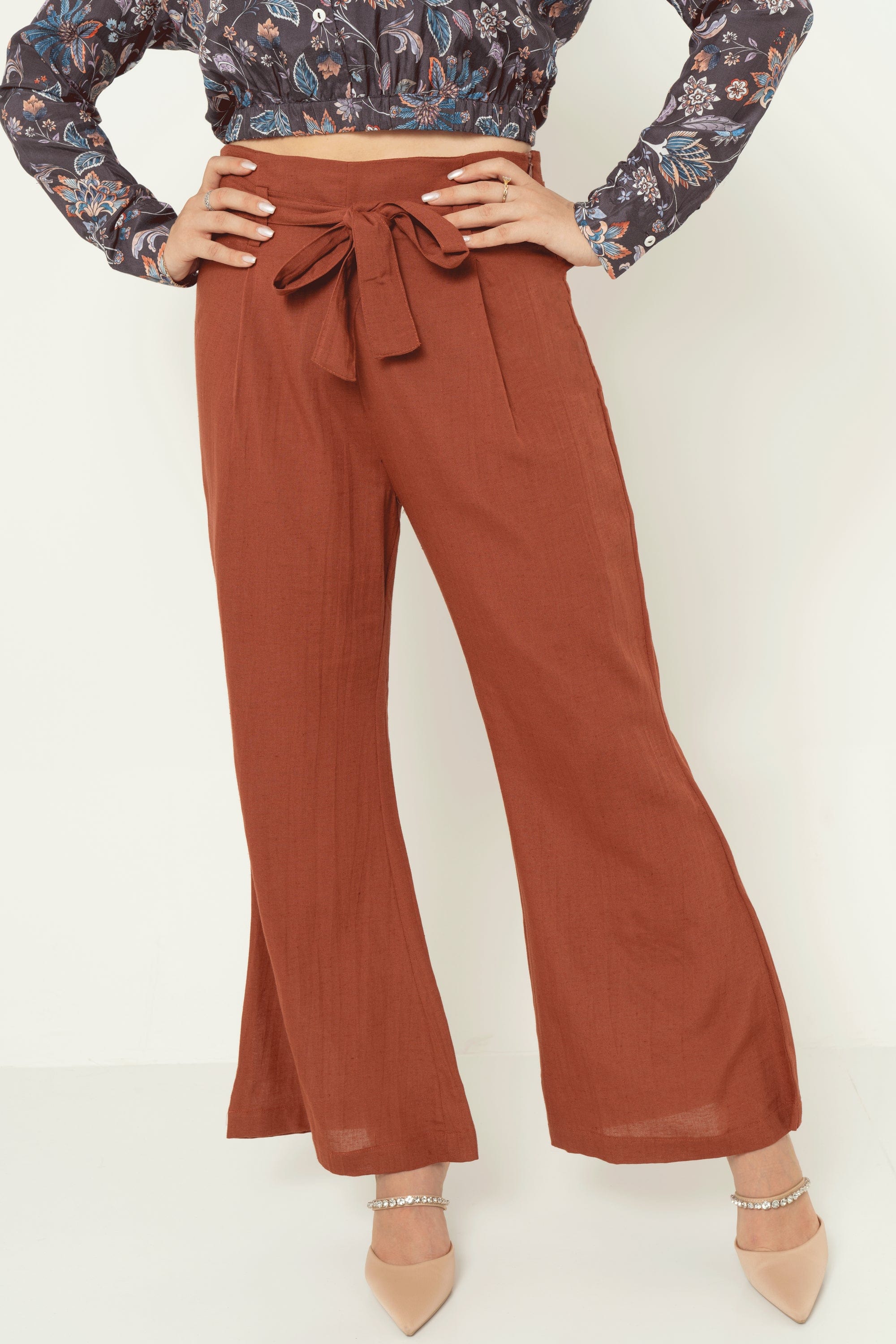 Long Pants With Waist Tie