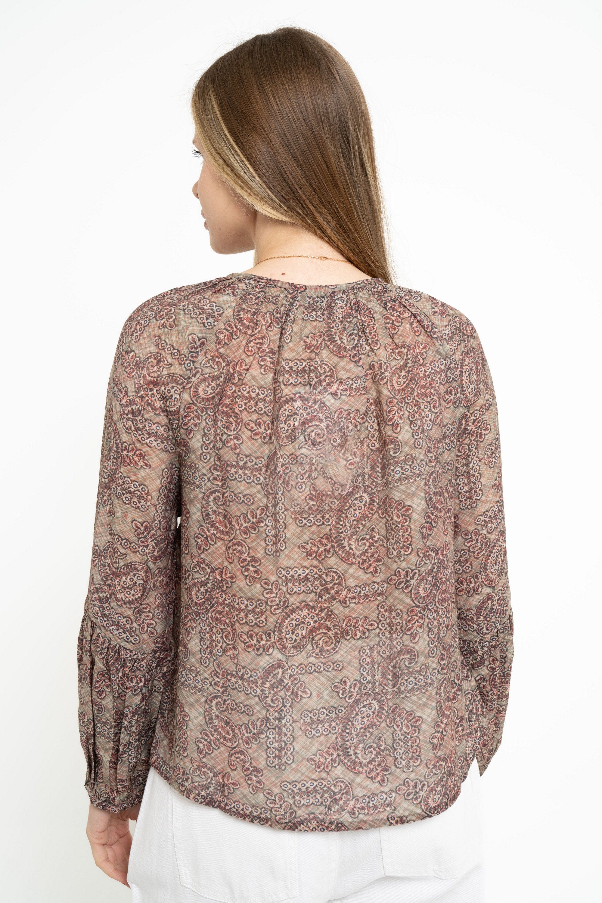 Long Sleeve Floral Blouse - Image 3