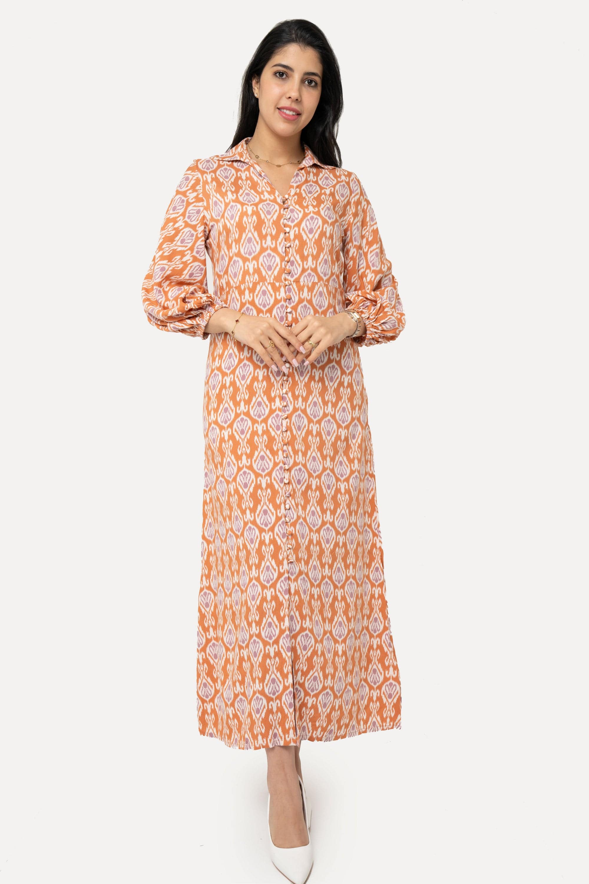 Long Dress With Buttons Down The Length