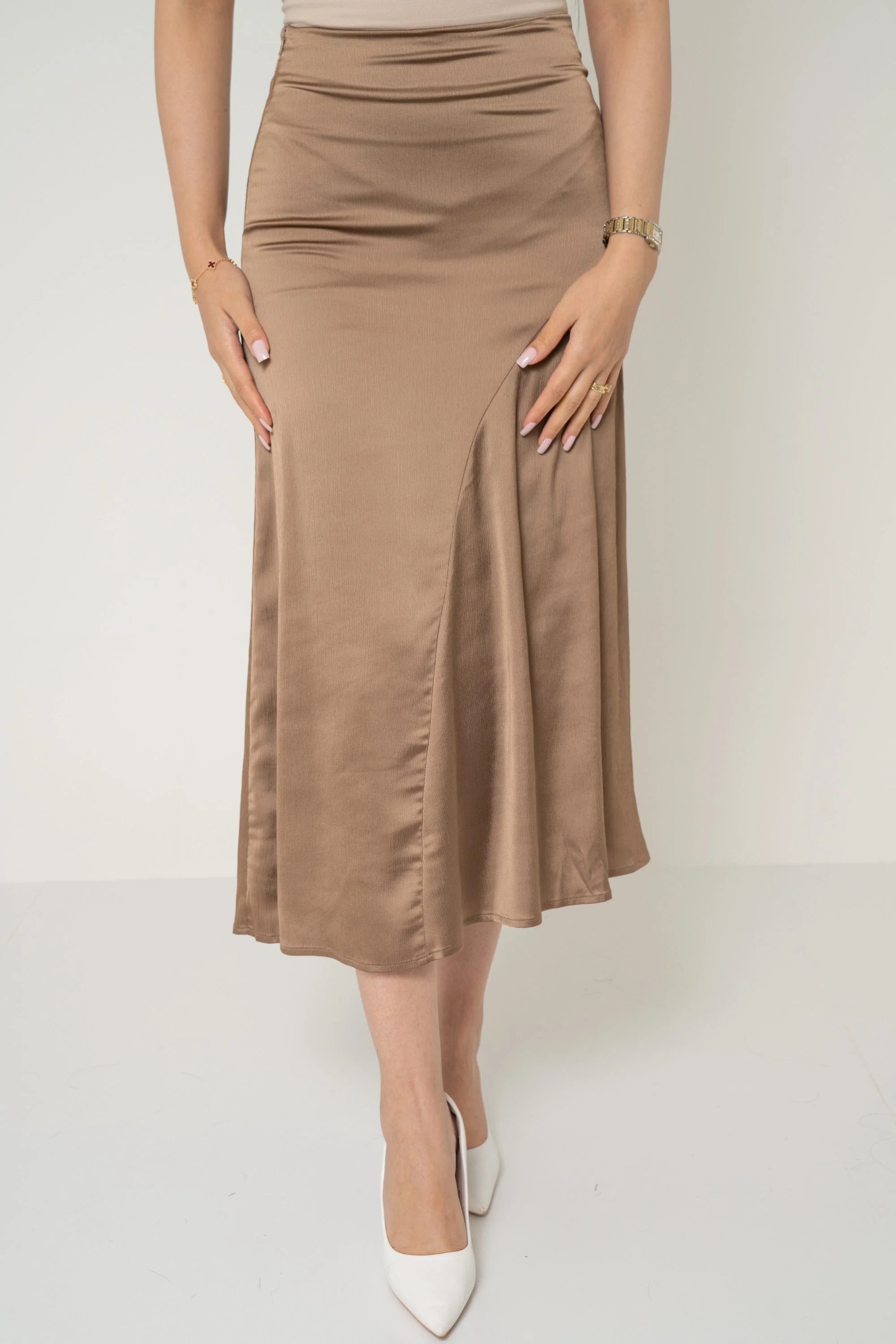 Midi Skirt With Ruffles On The Side