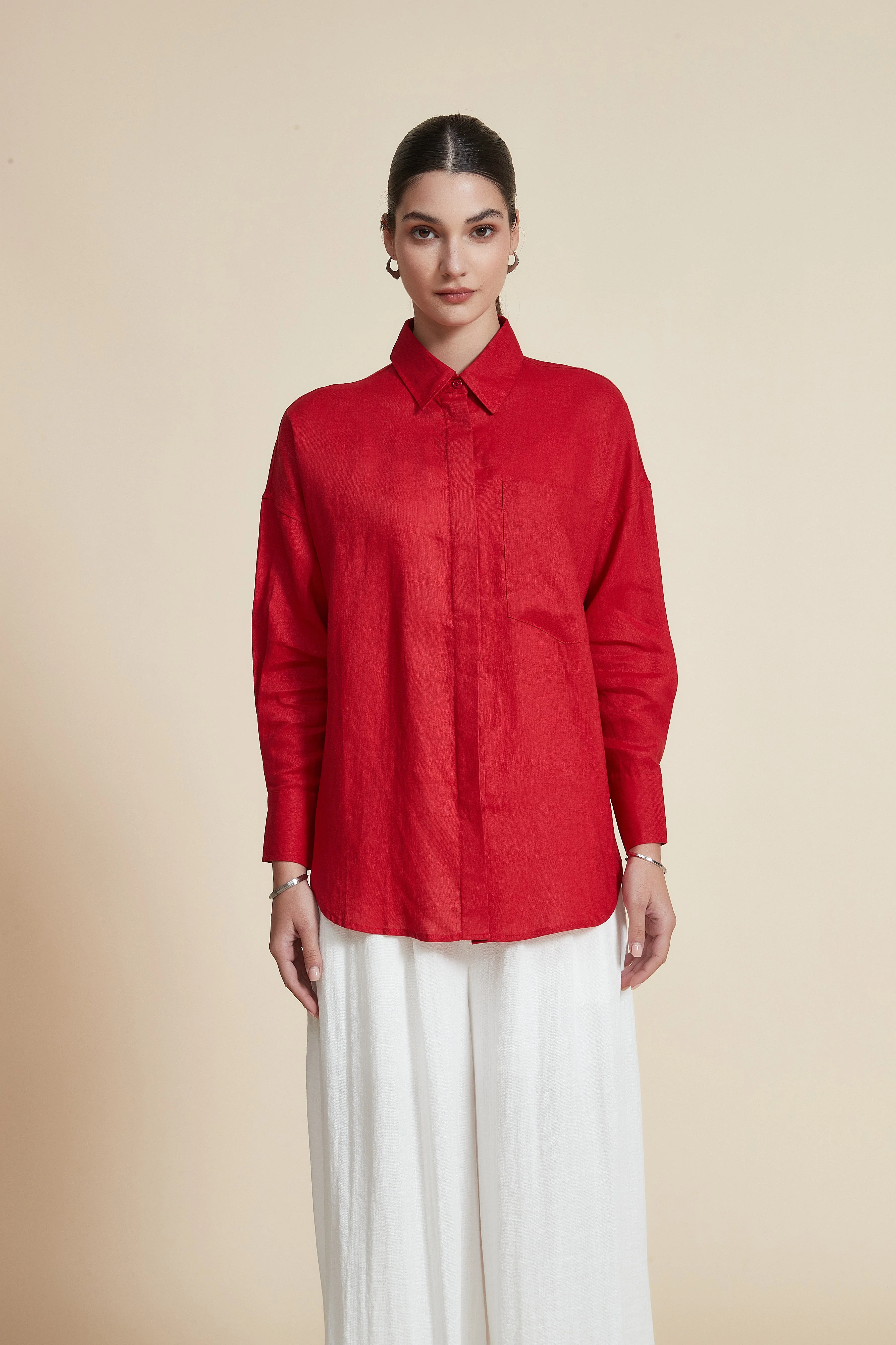 Long Sleeves Blouse with a Collar - Image 2