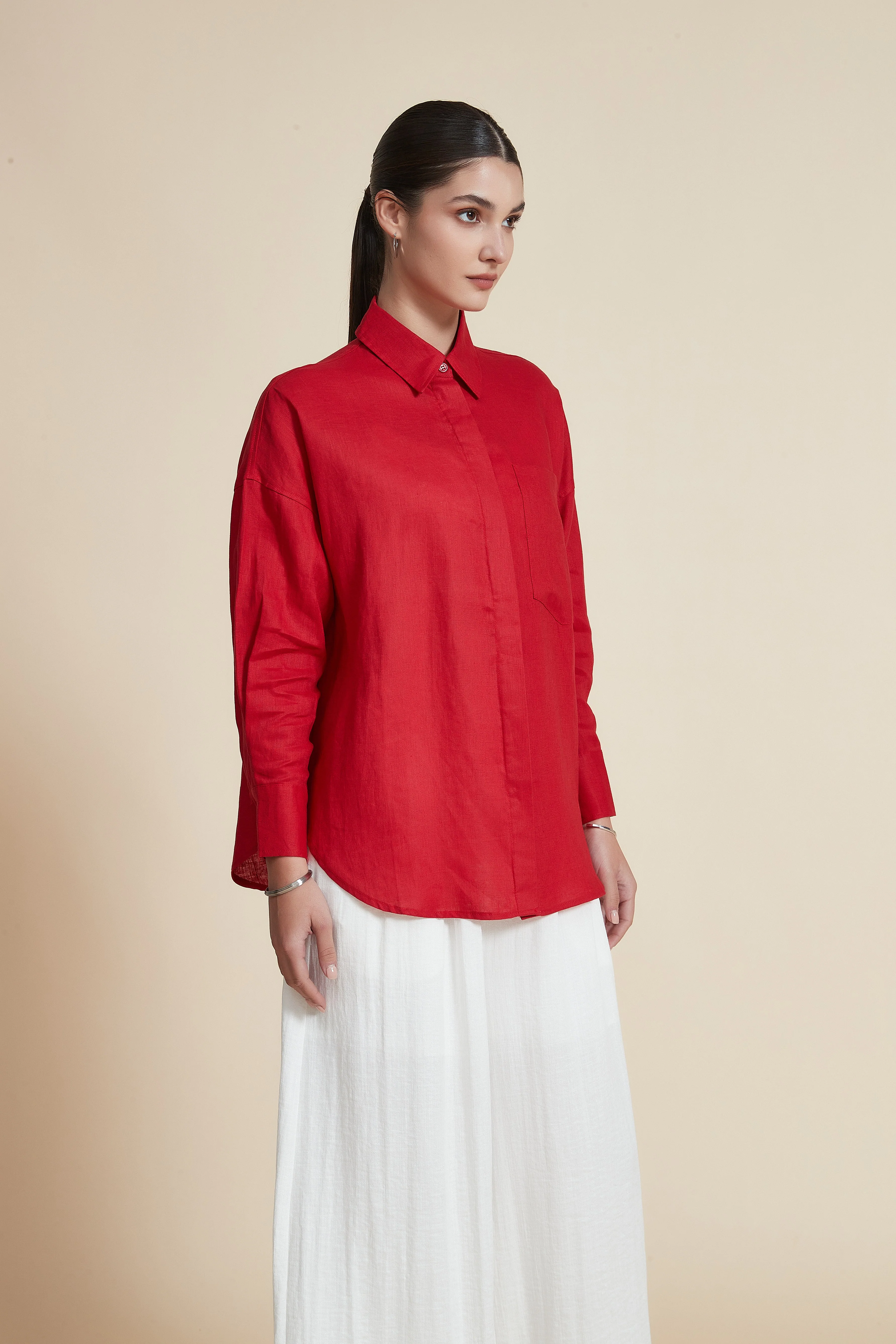 Long Sleeves Blouse with a Collar - Image 6