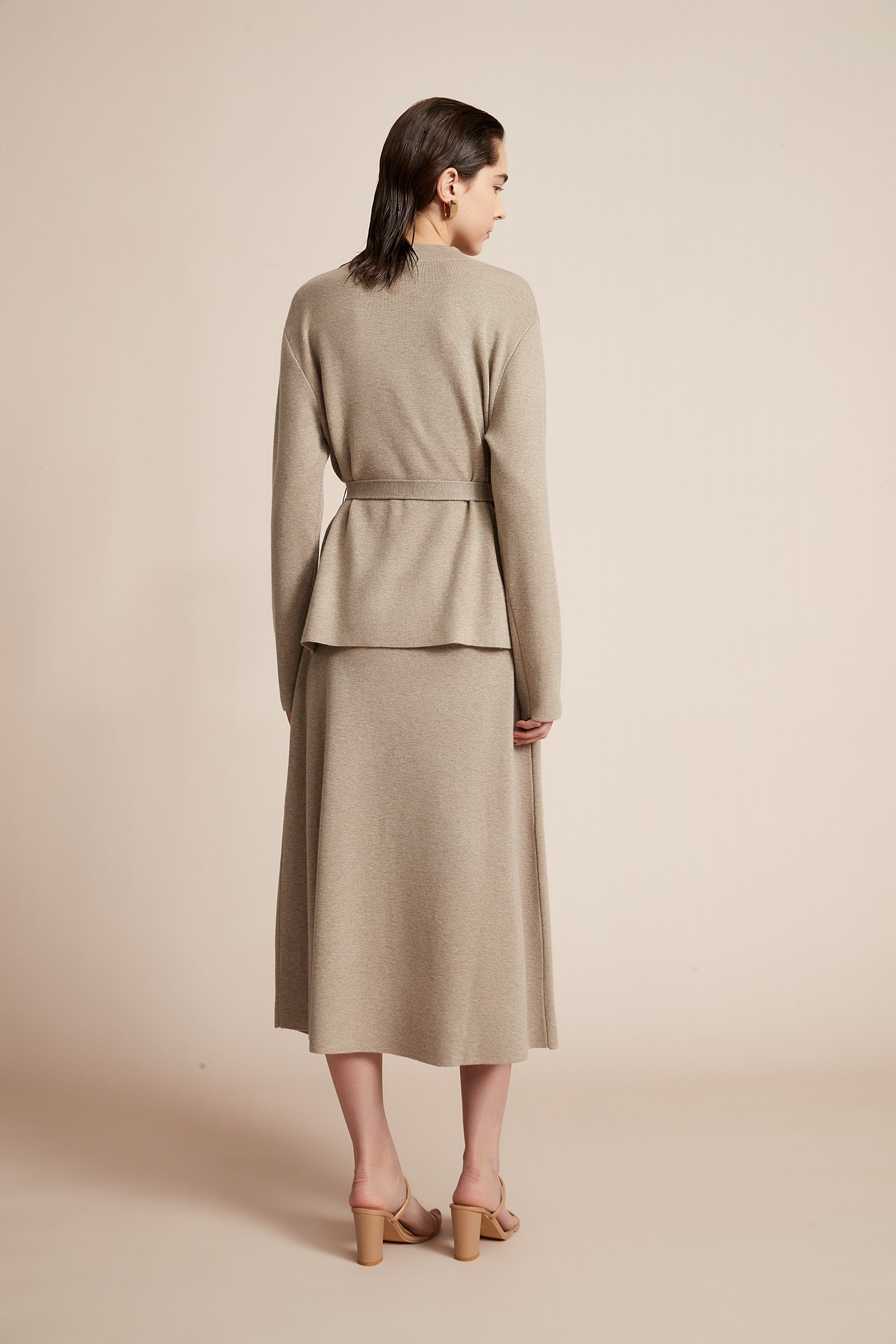 Long Sleeve Blouse With Waist Belt - Image 8