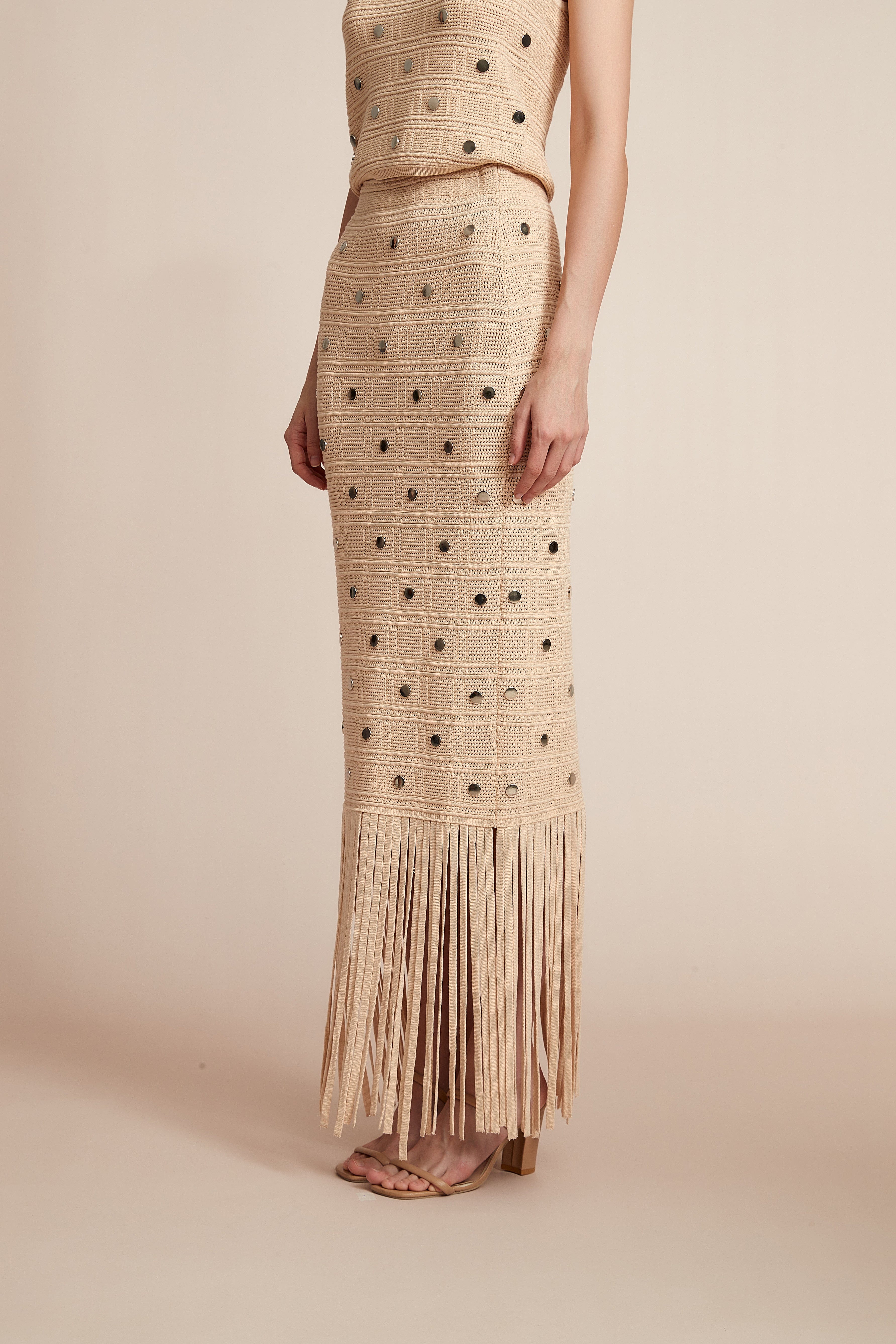 Fitted Skirt With Gemstone Accents - Image 2