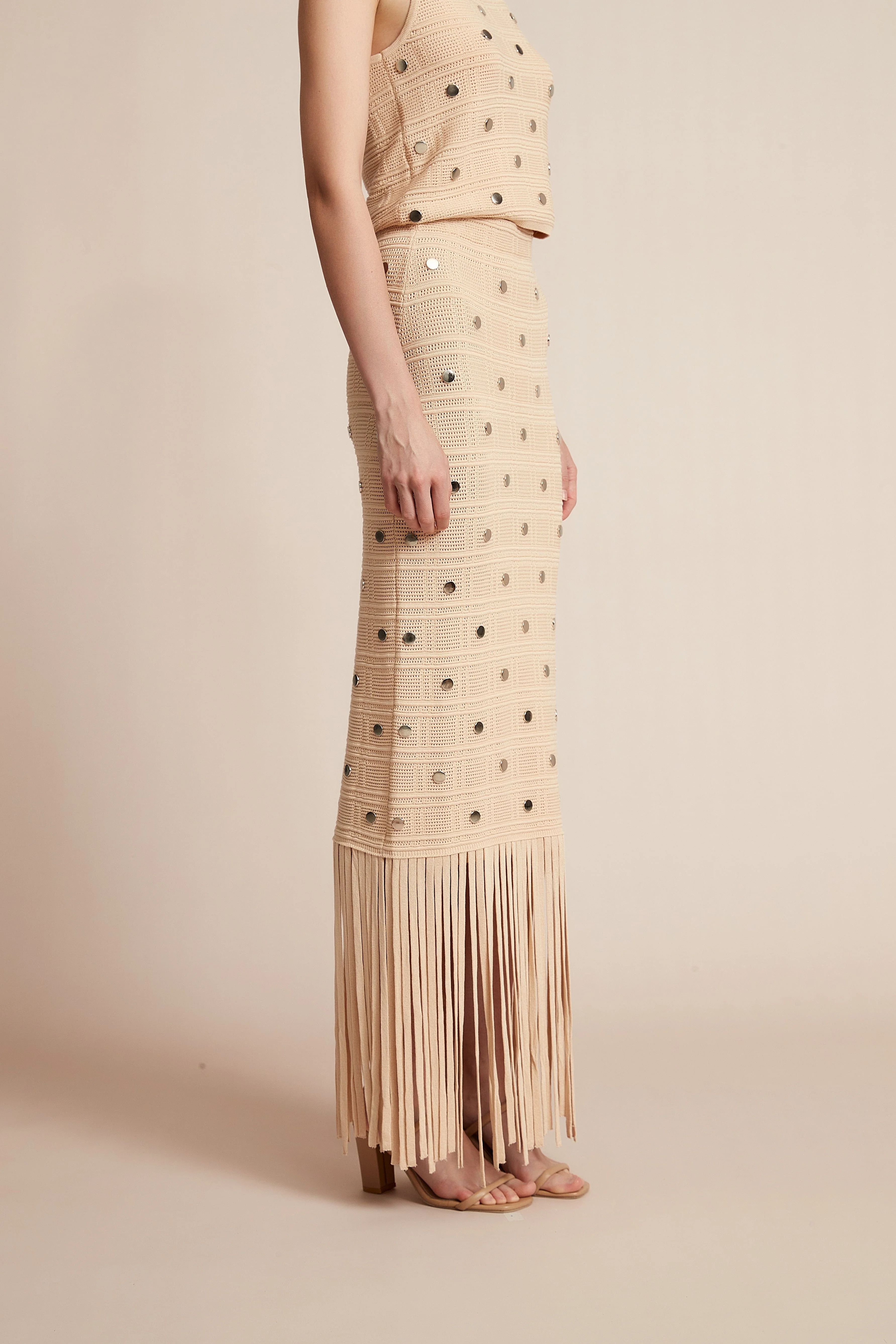 Fitted Skirt With Gemstone Accents - Image 6