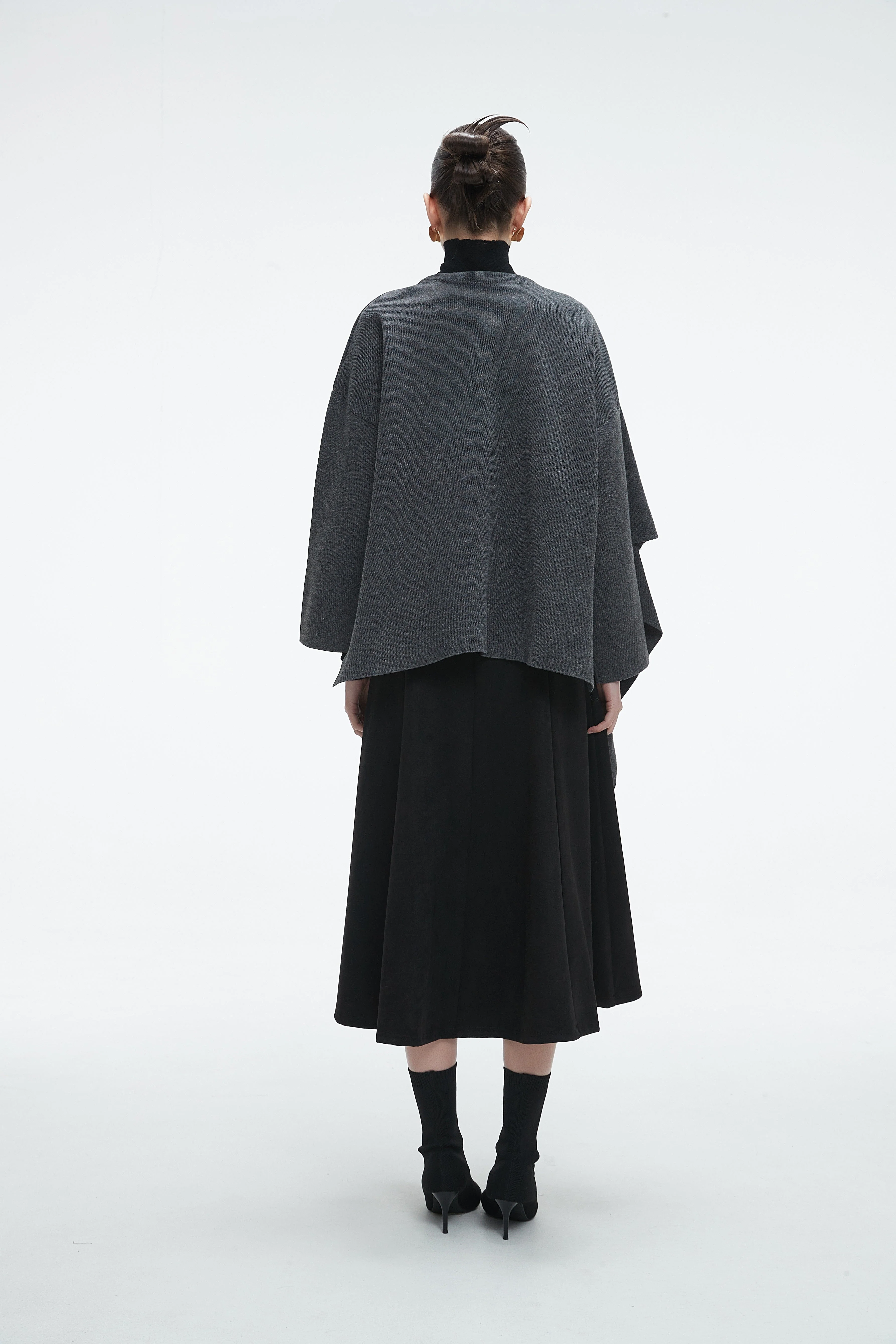 Winter Long Sleeve Blouse With Shoulder Scarf Design - Image 8