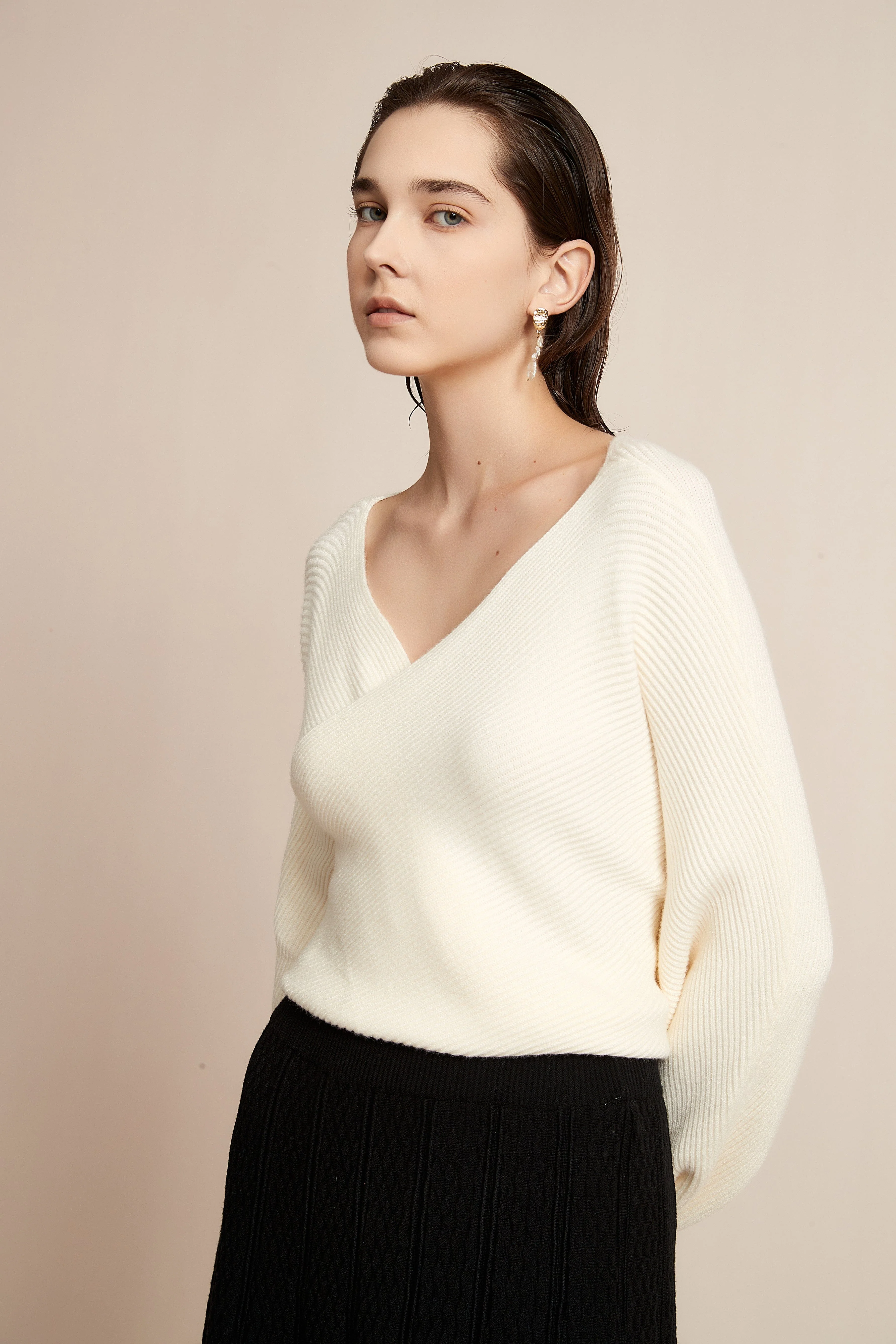 Winter Blouse With Chest Opening, Plain - Image 6