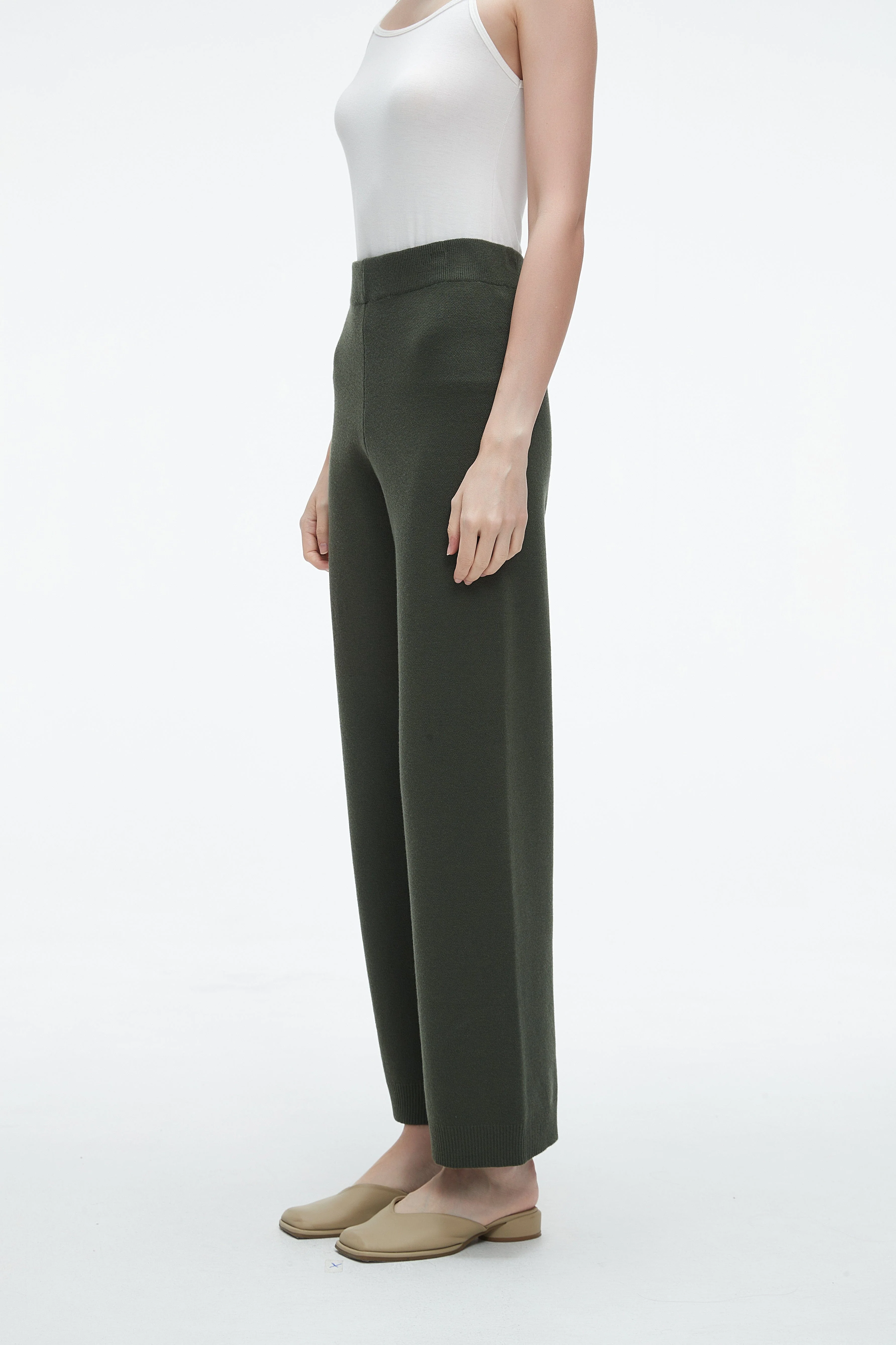 Plain Long Trousers With Wide Legs - Image 2