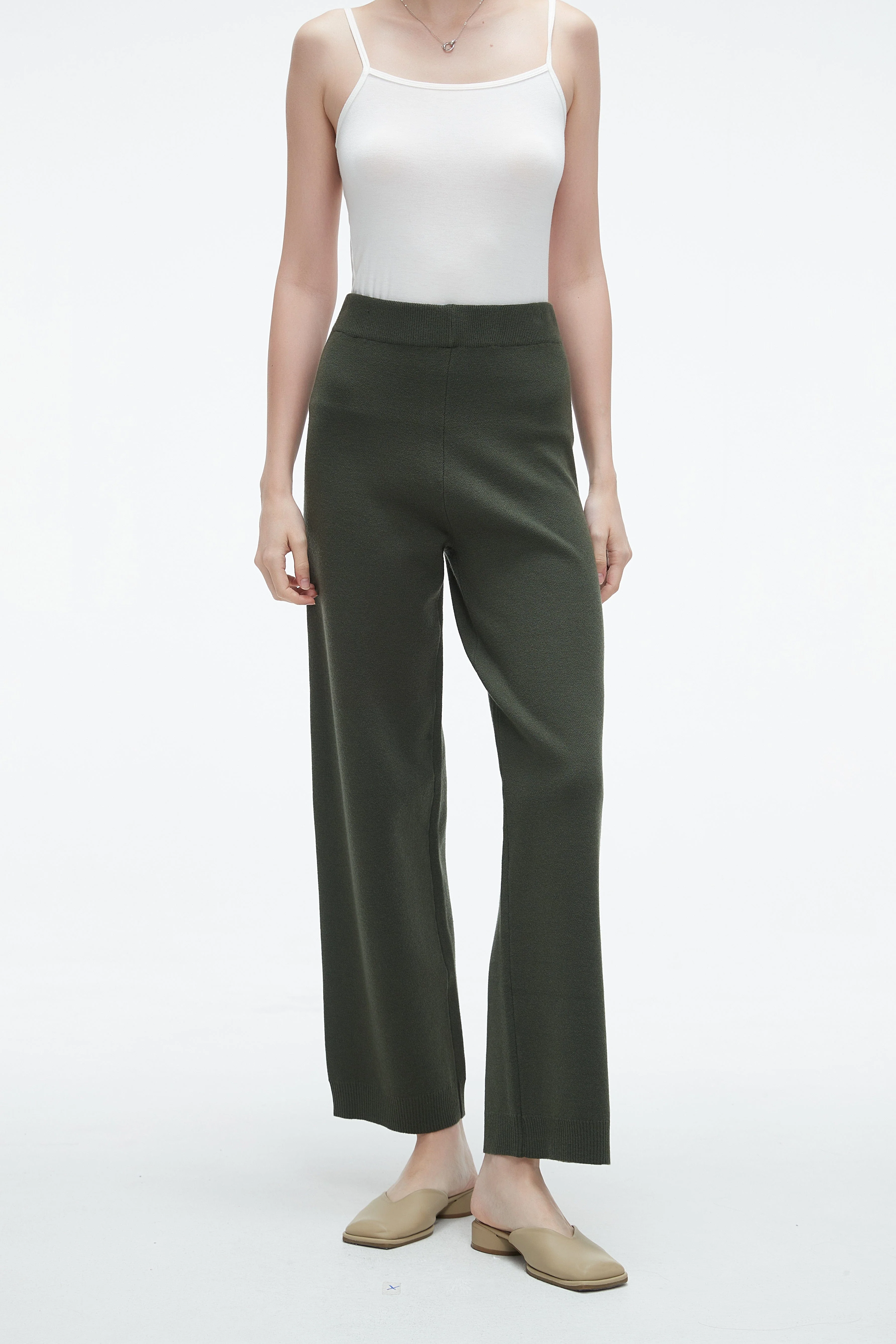 Plain Long Trousers With Wide Legs - Image 4