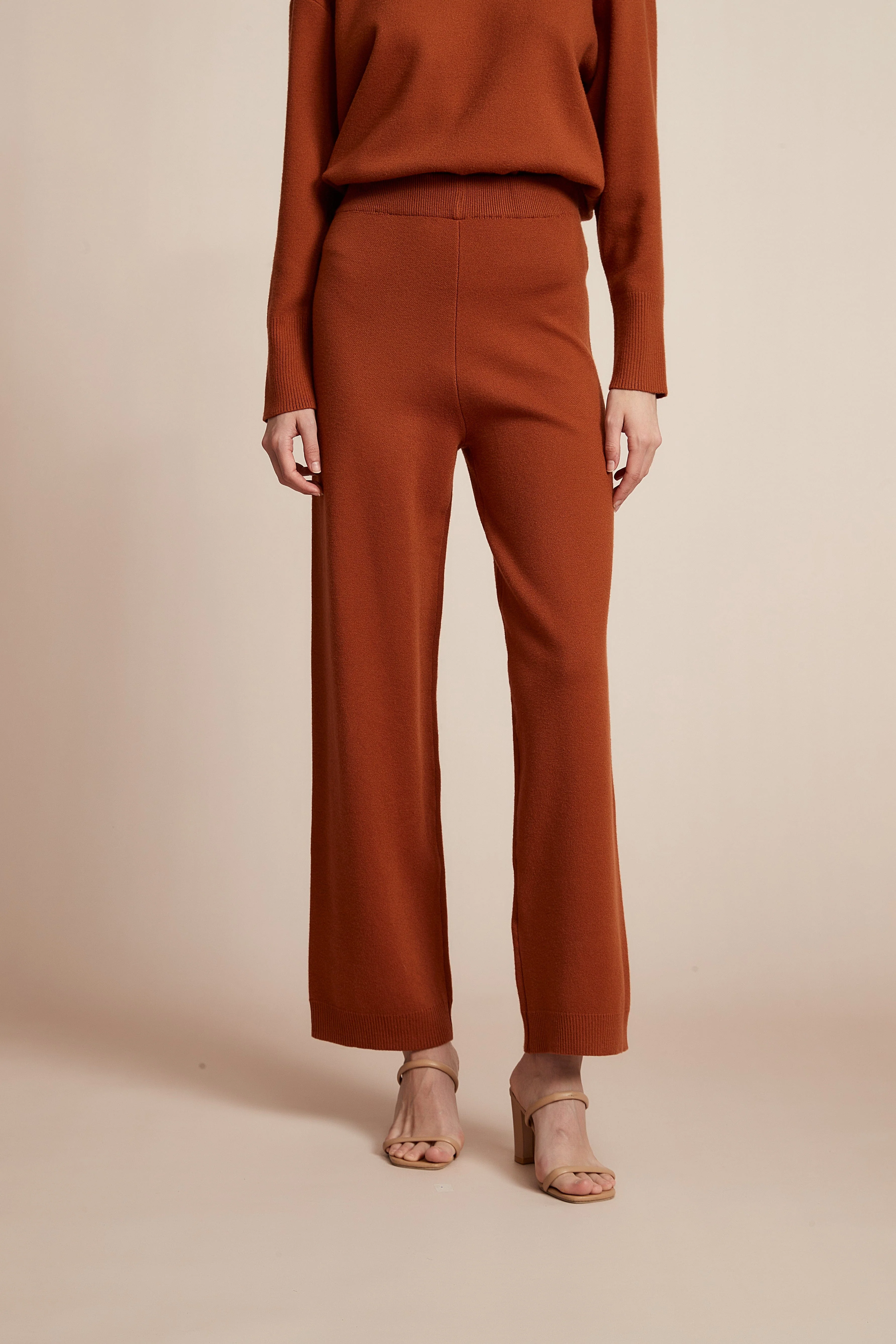 Winter Pants with Wide Legs, Solid Color