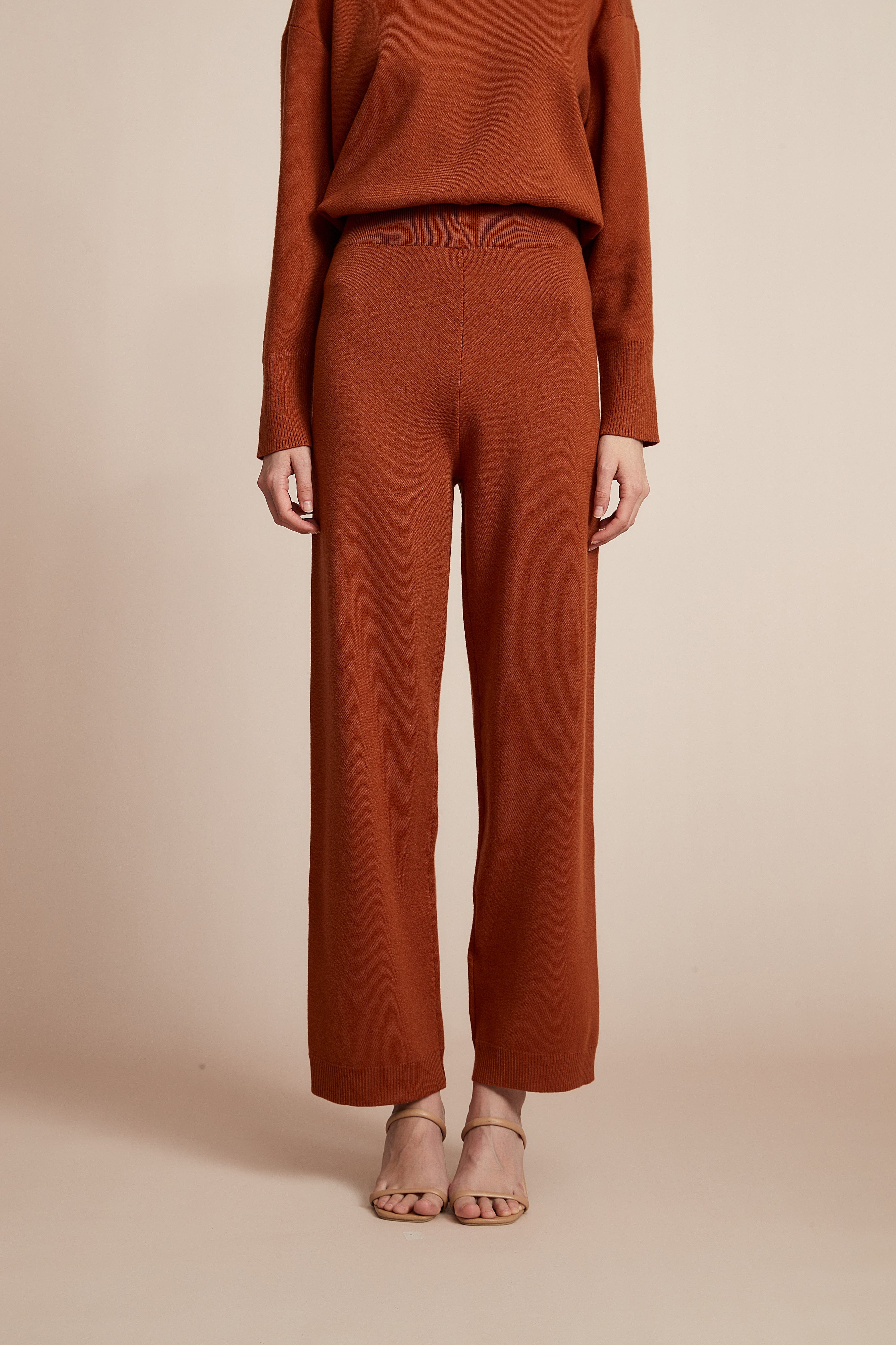 Winter Pants with Wide Legs, Solid Color - Image 2