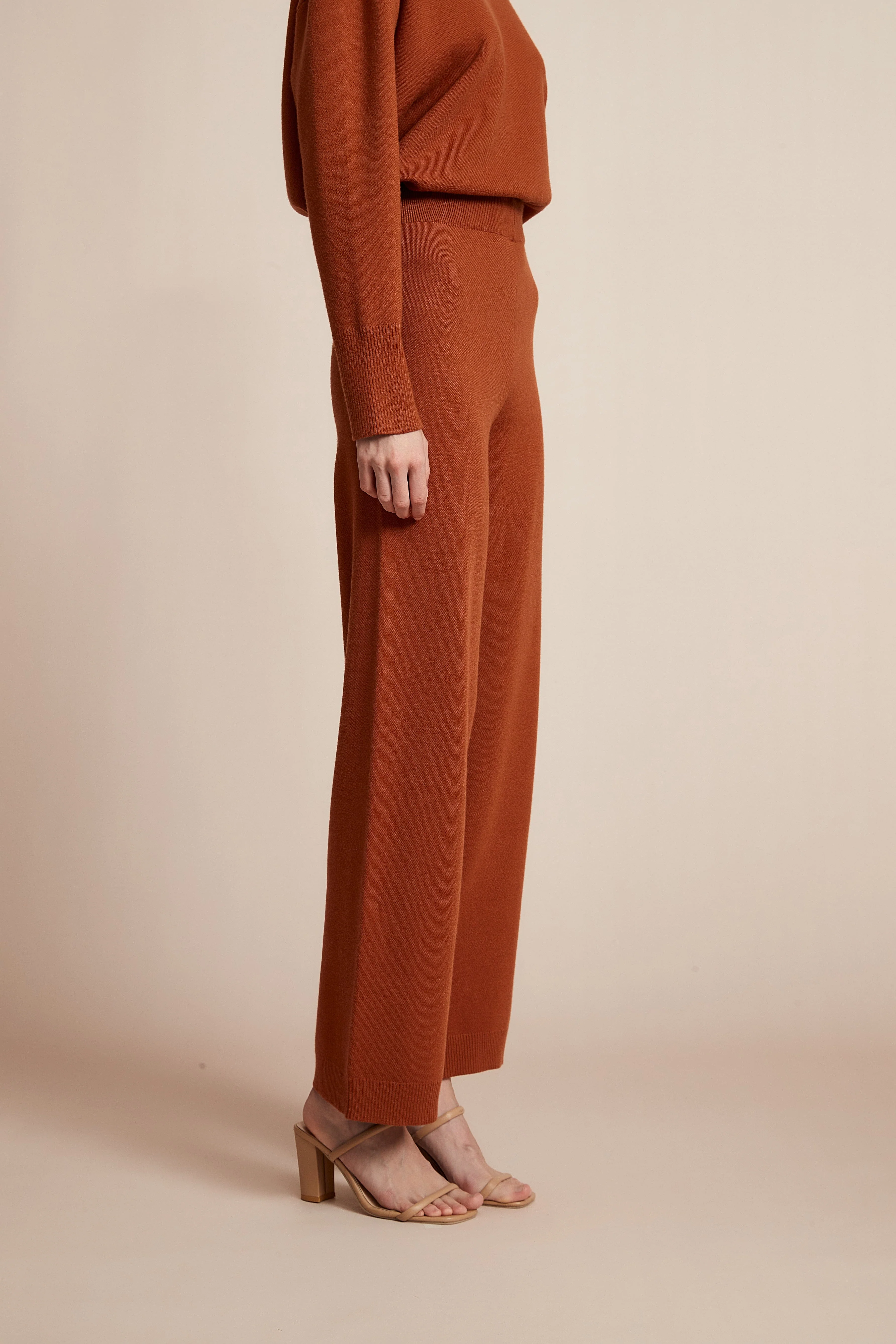 Winter Pants with Wide Legs, Solid Color - Image 3
