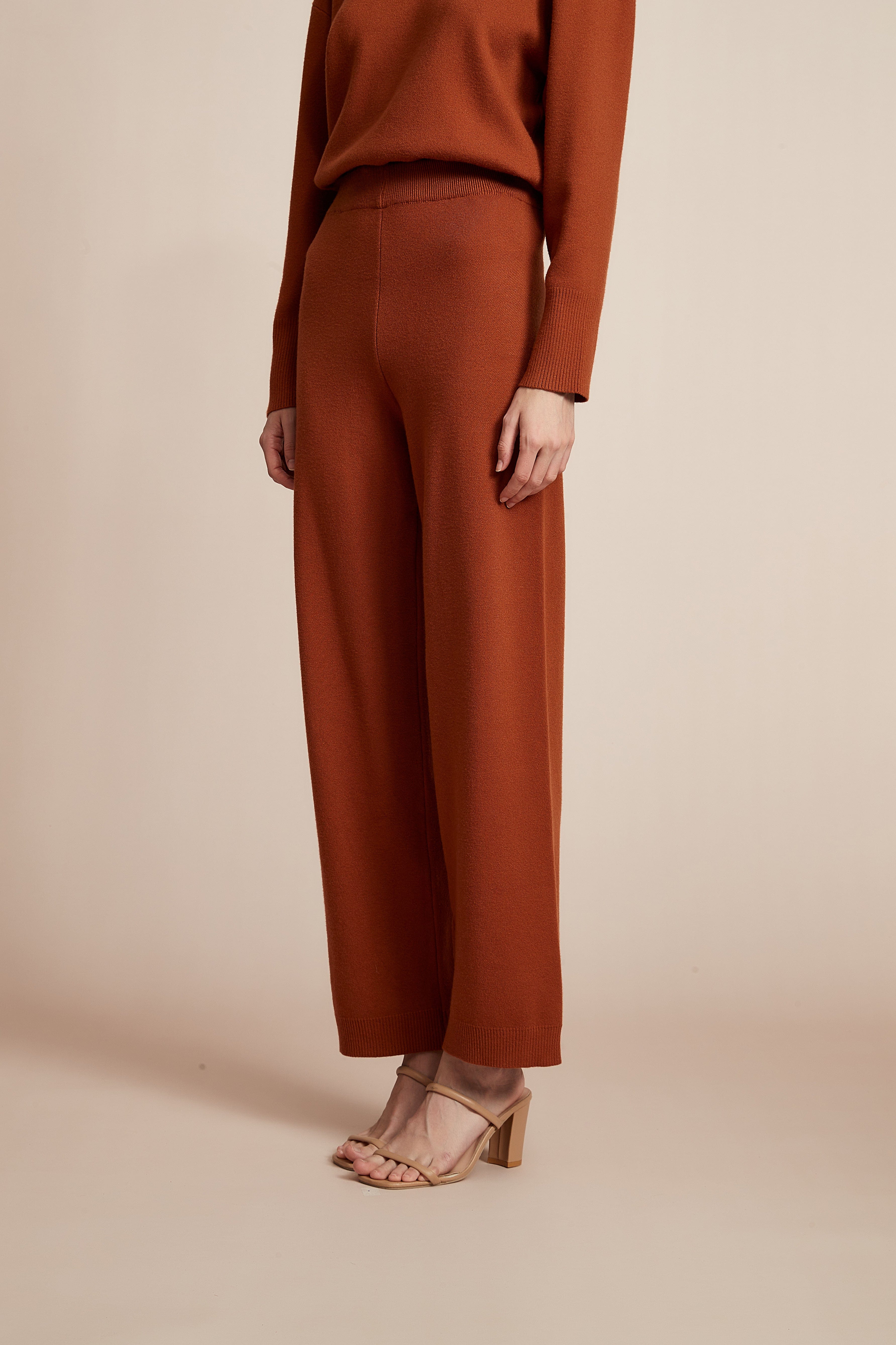 Winter Pants with Wide Legs, Solid Color - Image 4