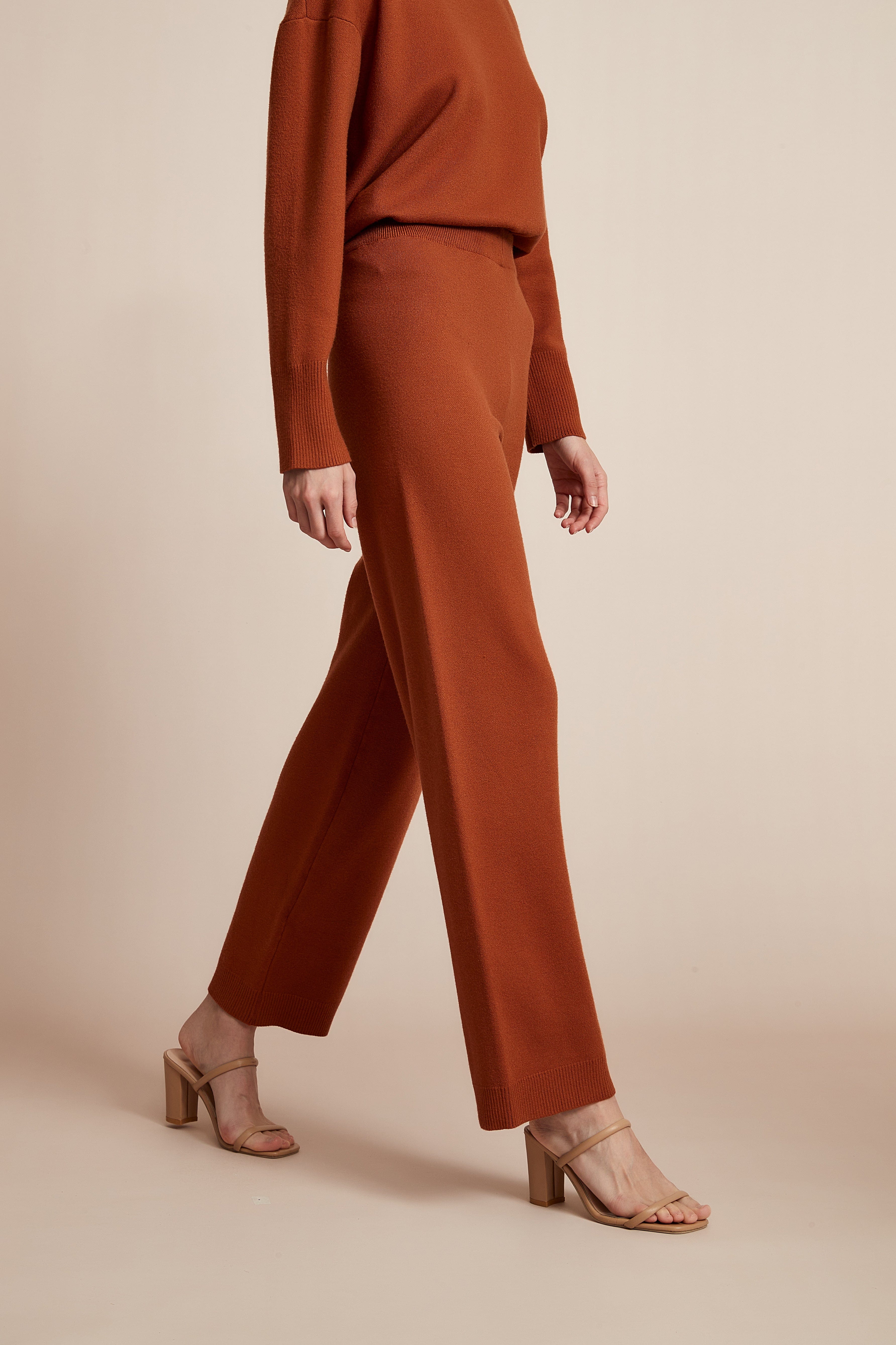 Winter Pants with Wide Legs, Solid Color - Image 5