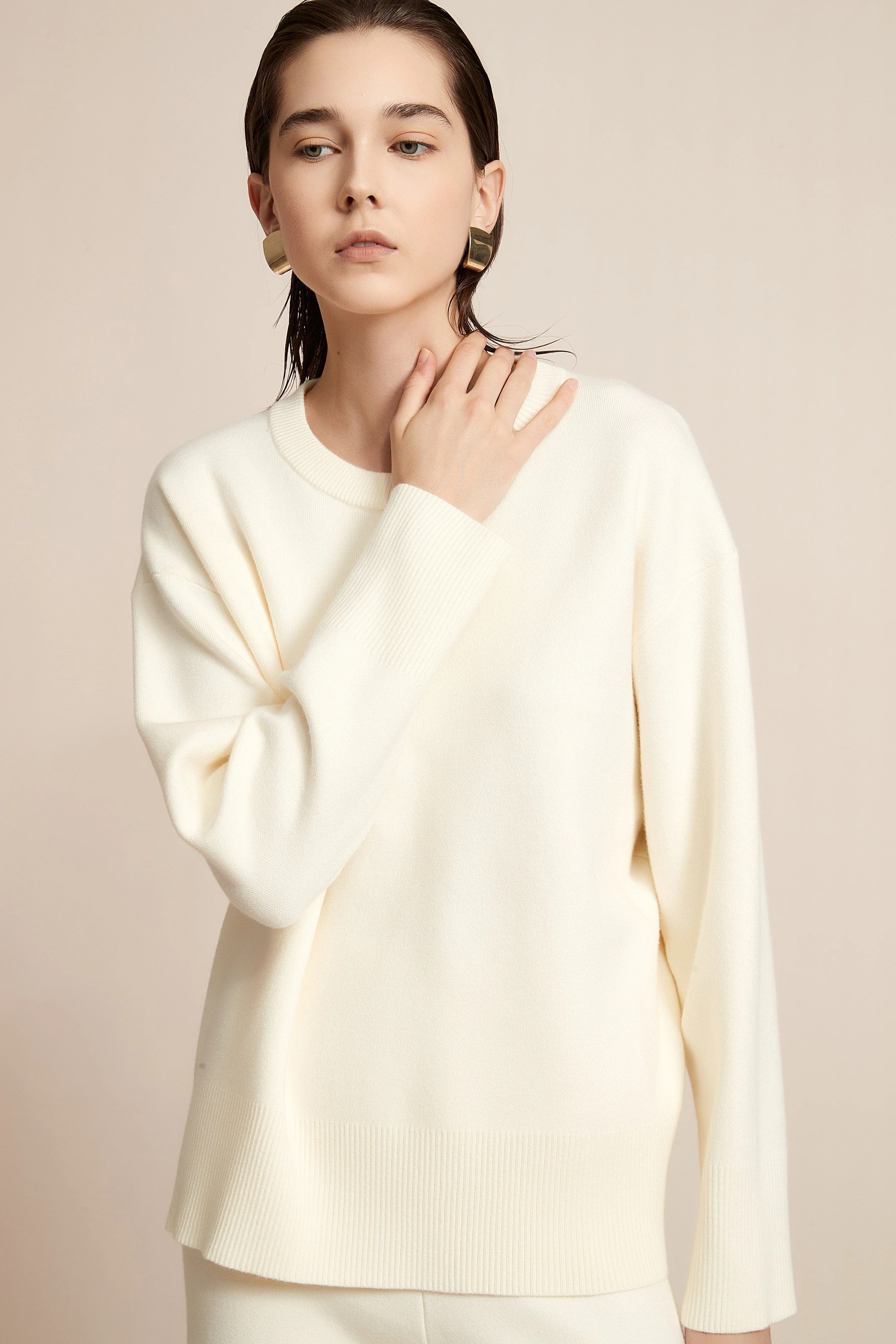Plain Long Sleeve Blouse