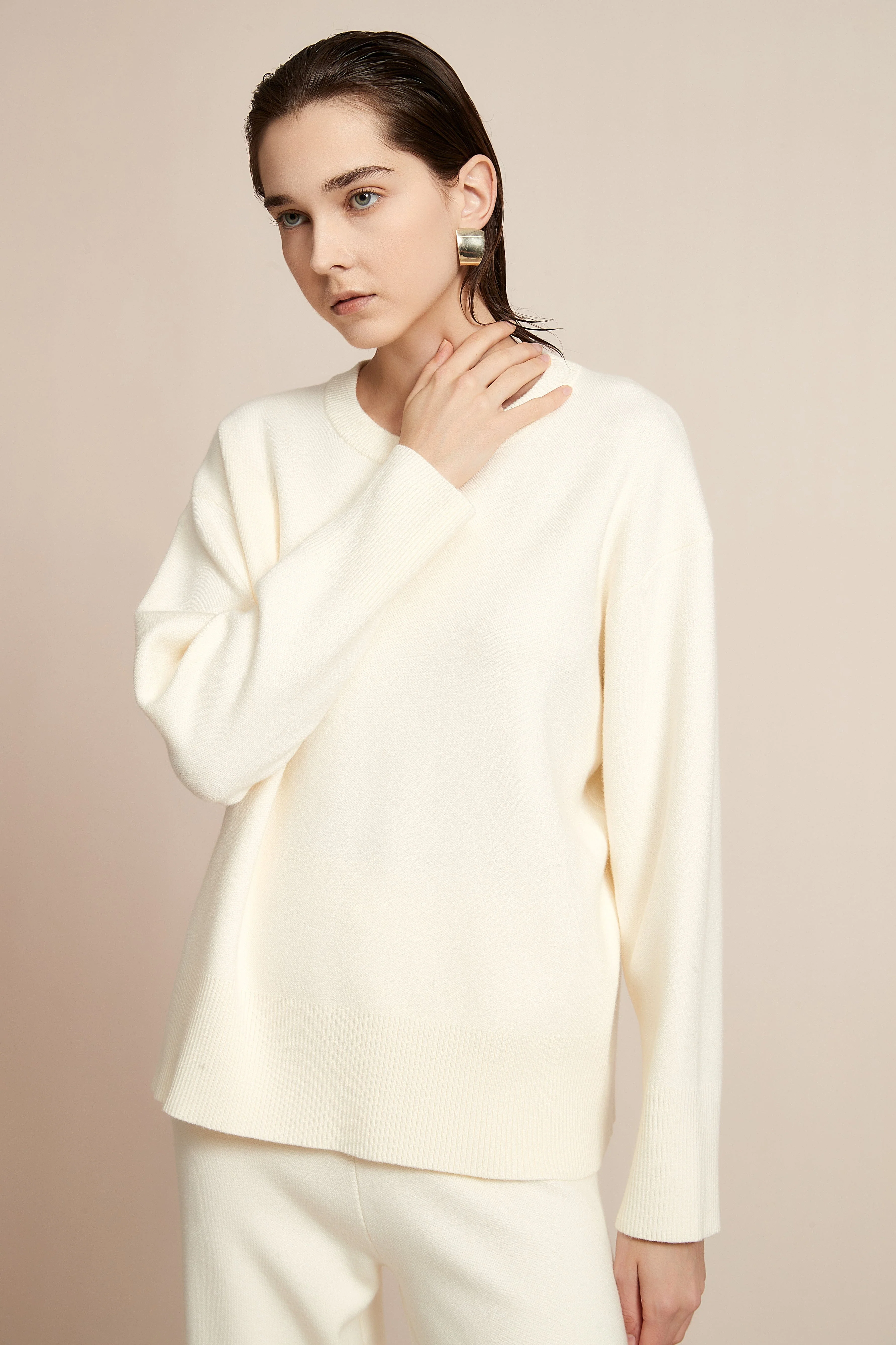 Plain Long Sleeve Blouse - Image 2