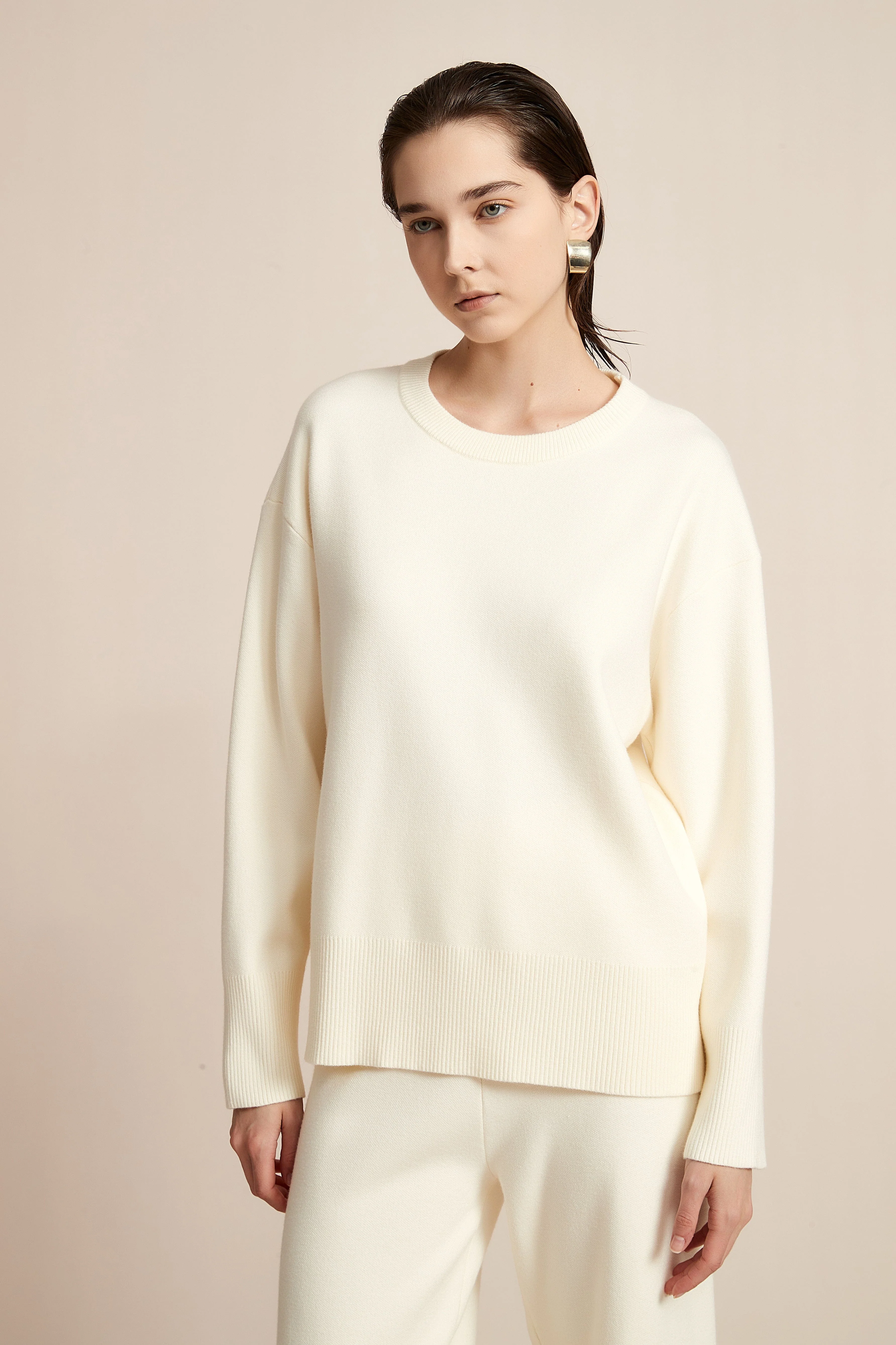 Plain Long Sleeve Blouse - Image 3