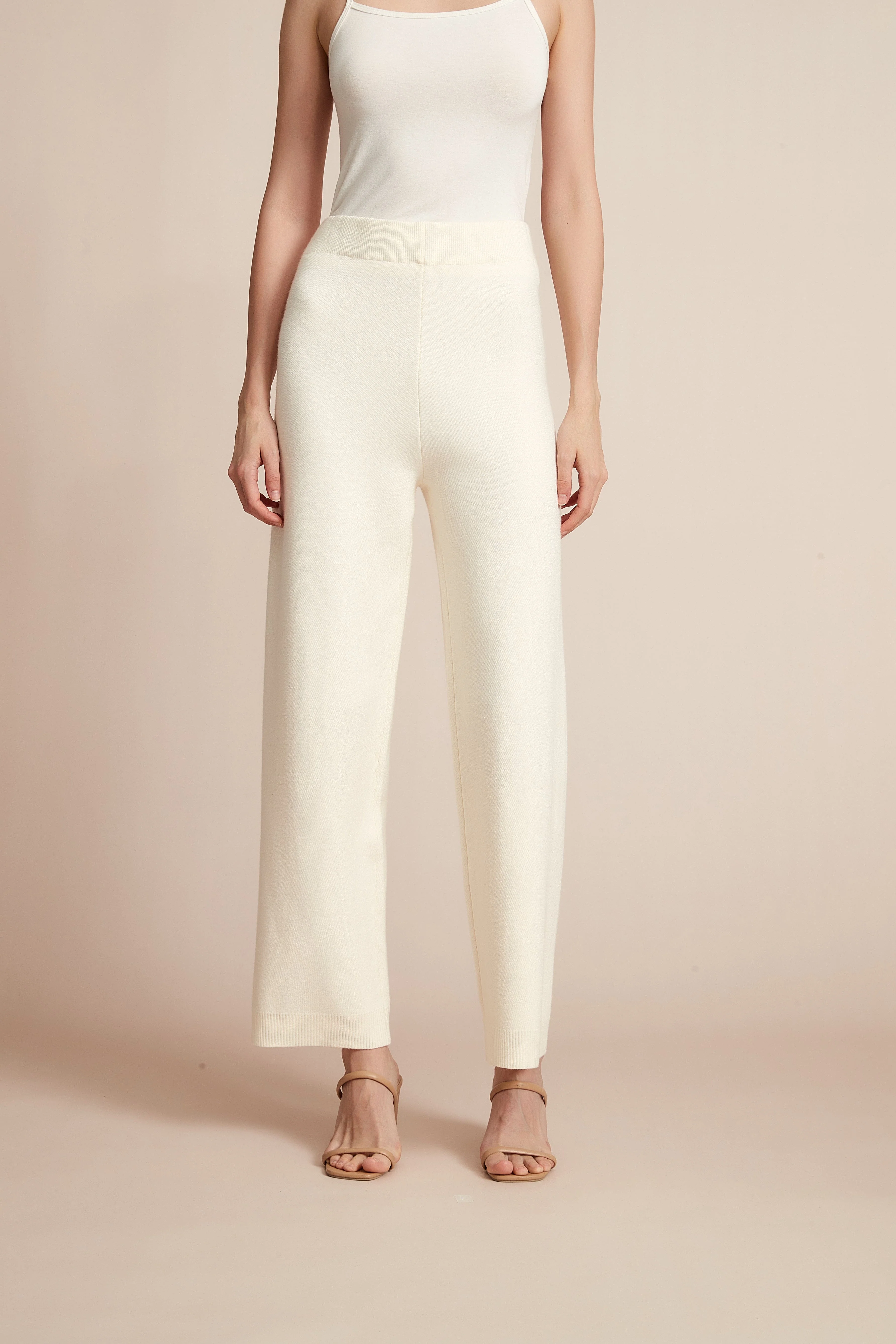 Plain Work Pants With Wide Legs - Image 2