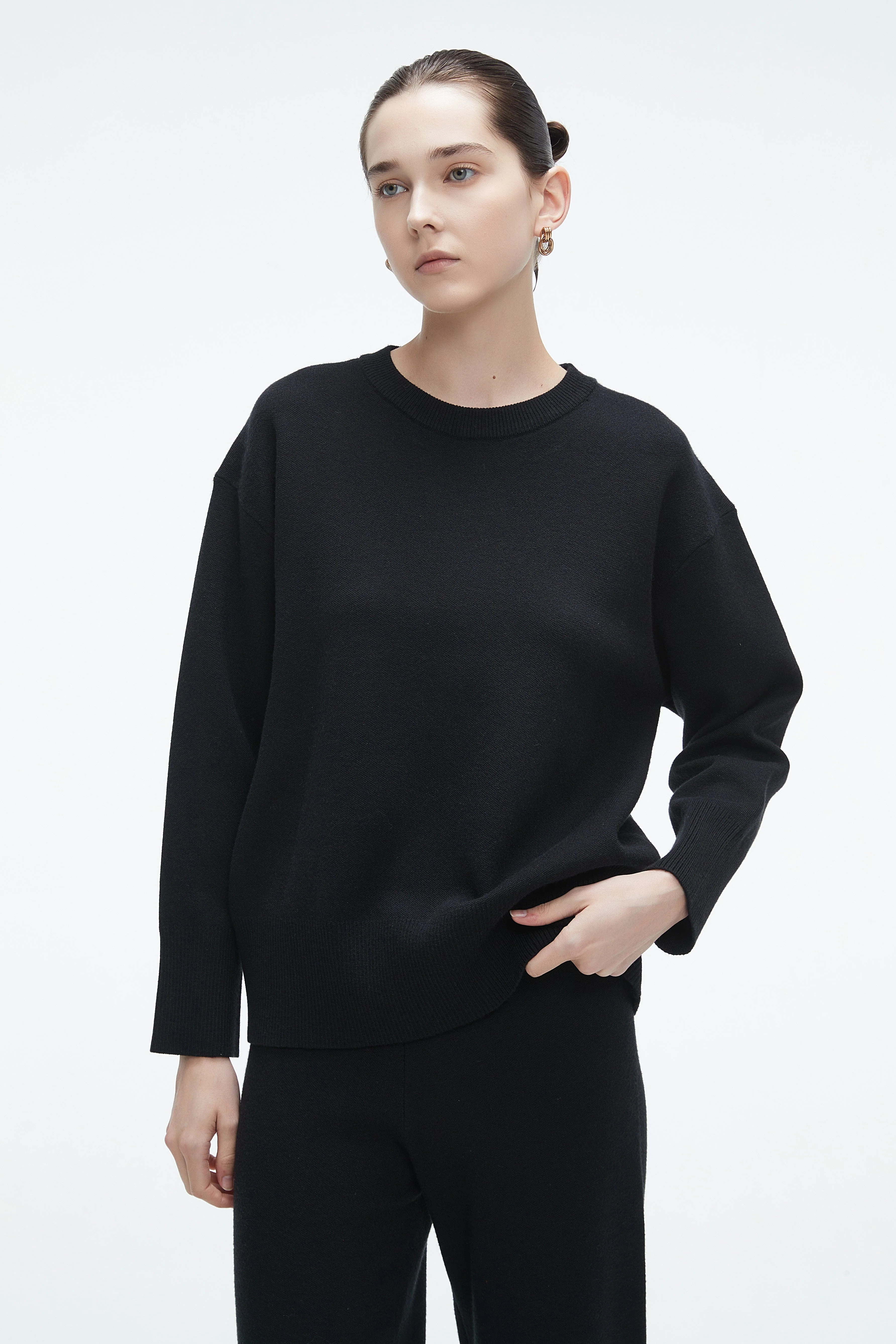Long-Sleeve Solid Winter Blouse - Image 3