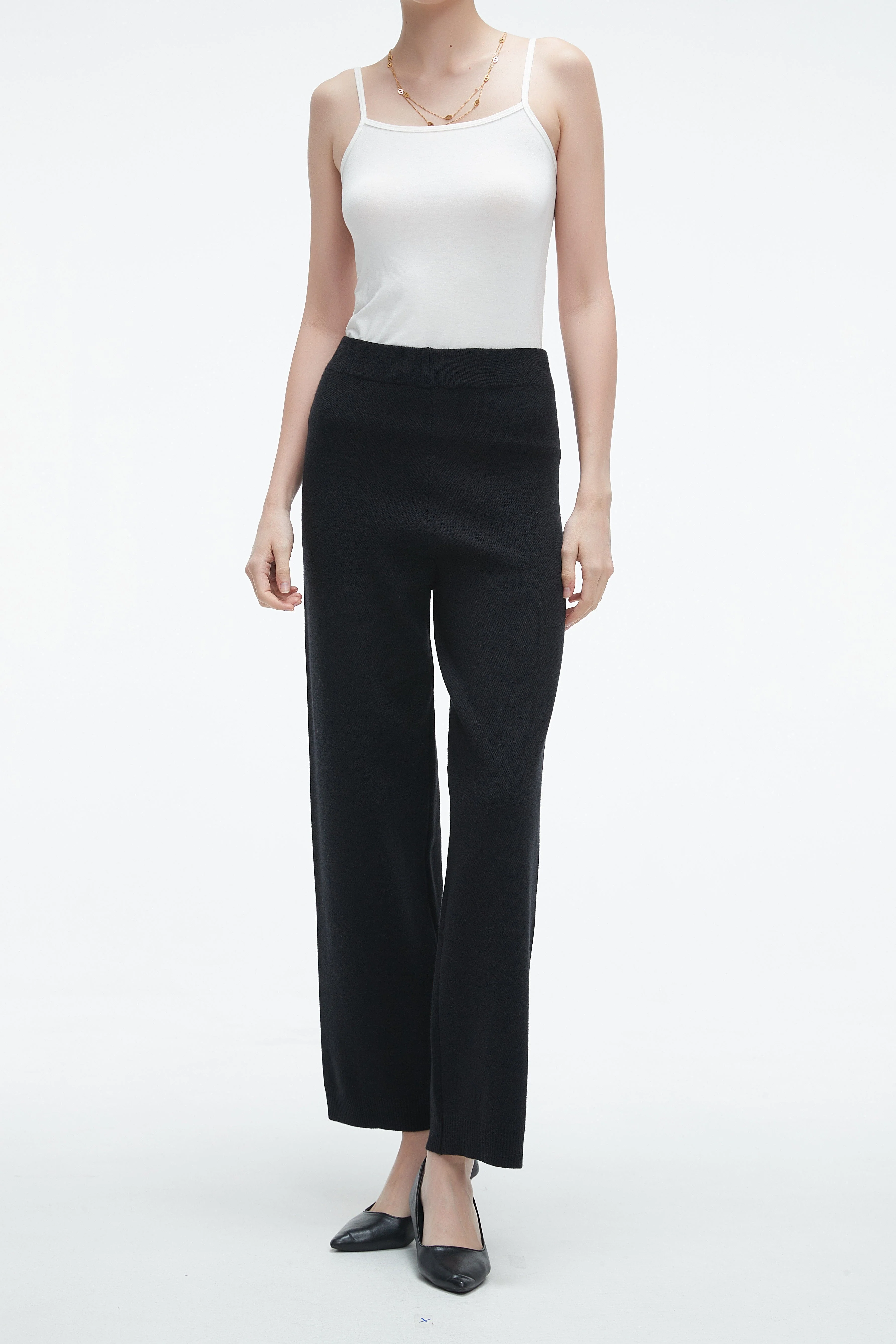 Plain Office Trousers With Wide Legs - Image 3
