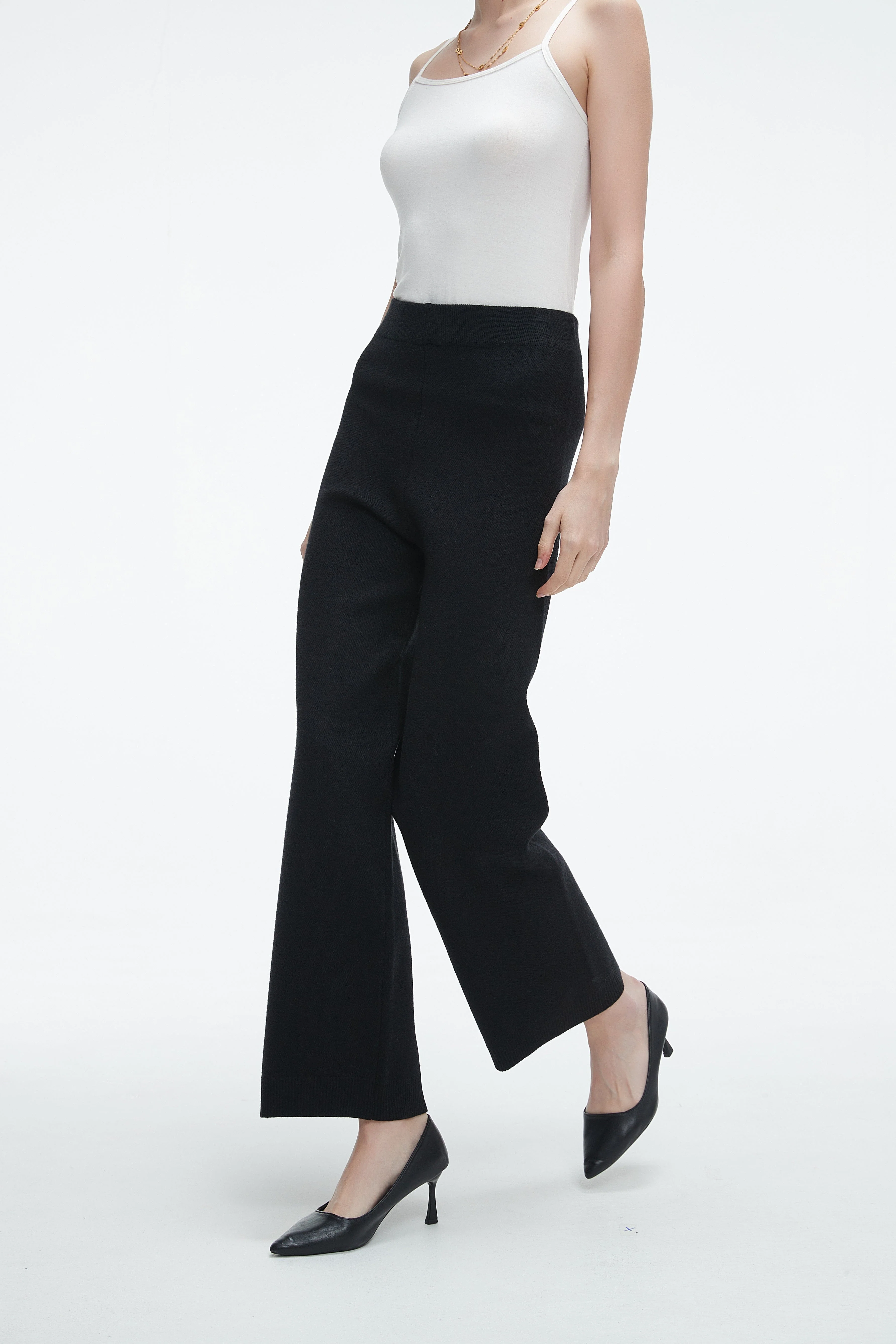 Plain Office Trousers With Wide Legs - Image 5