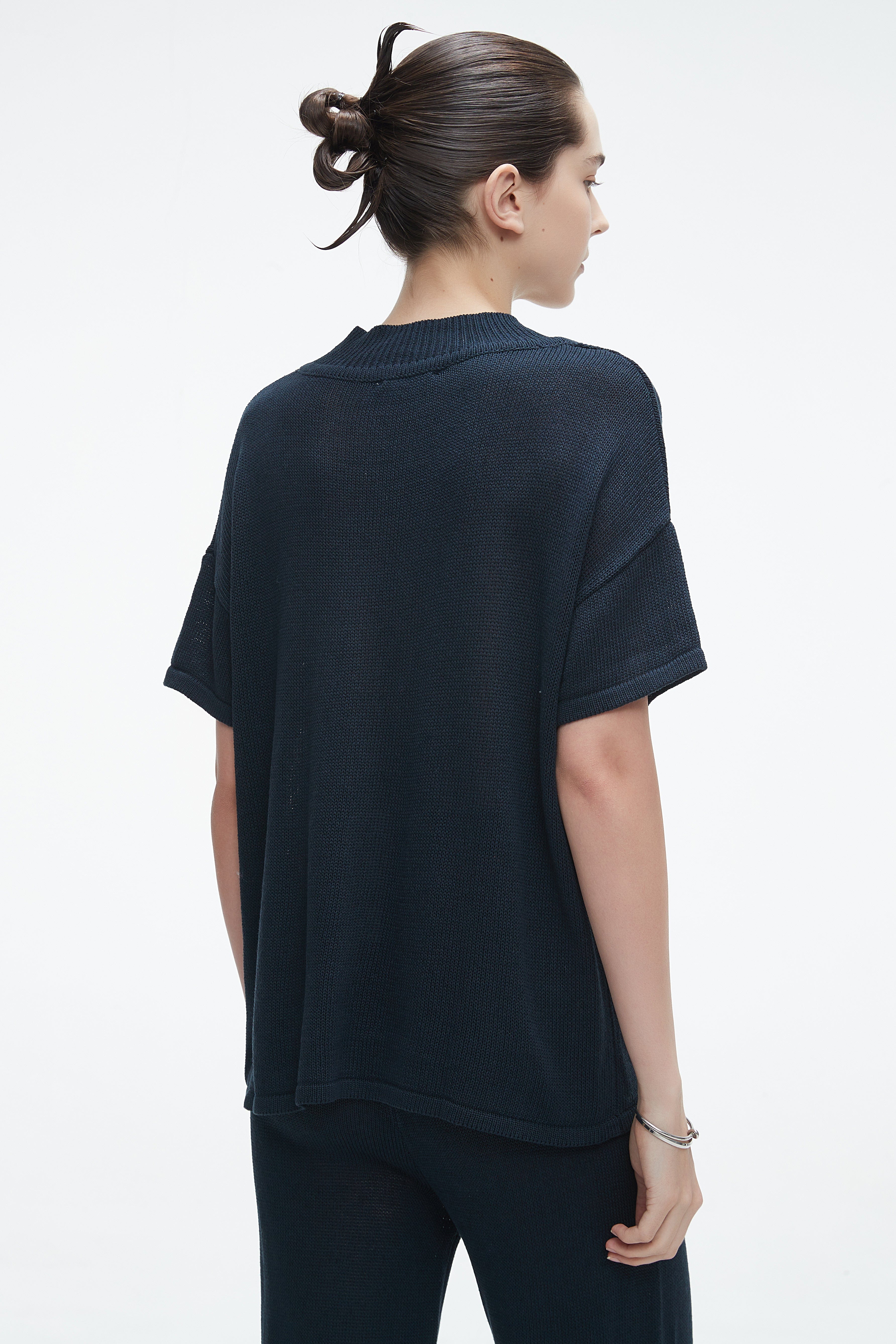 Plain Winter Sweater with Half Sleeves - Image 5
