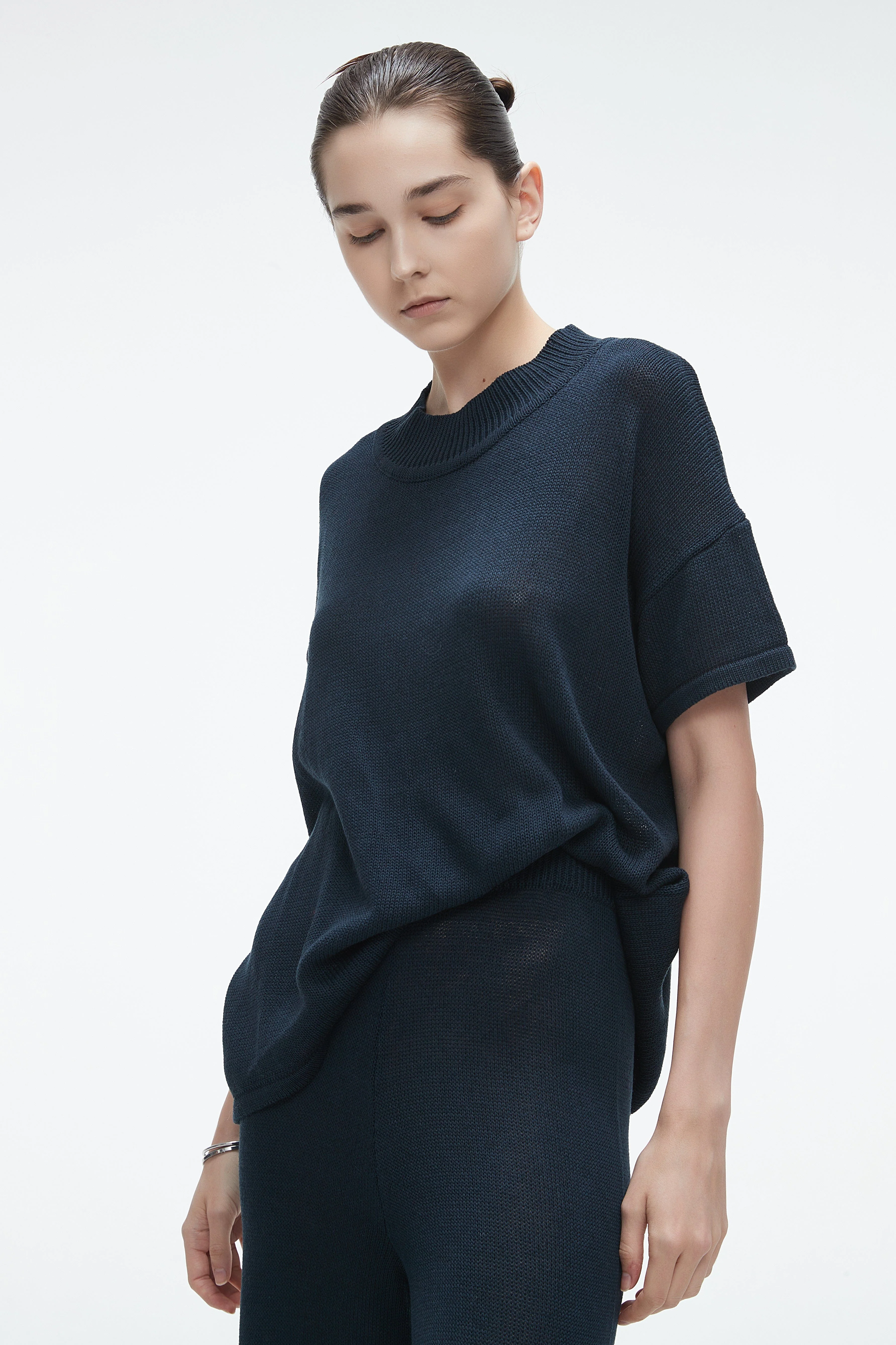 Plain Winter Sweater with Half Sleeves - Image 7