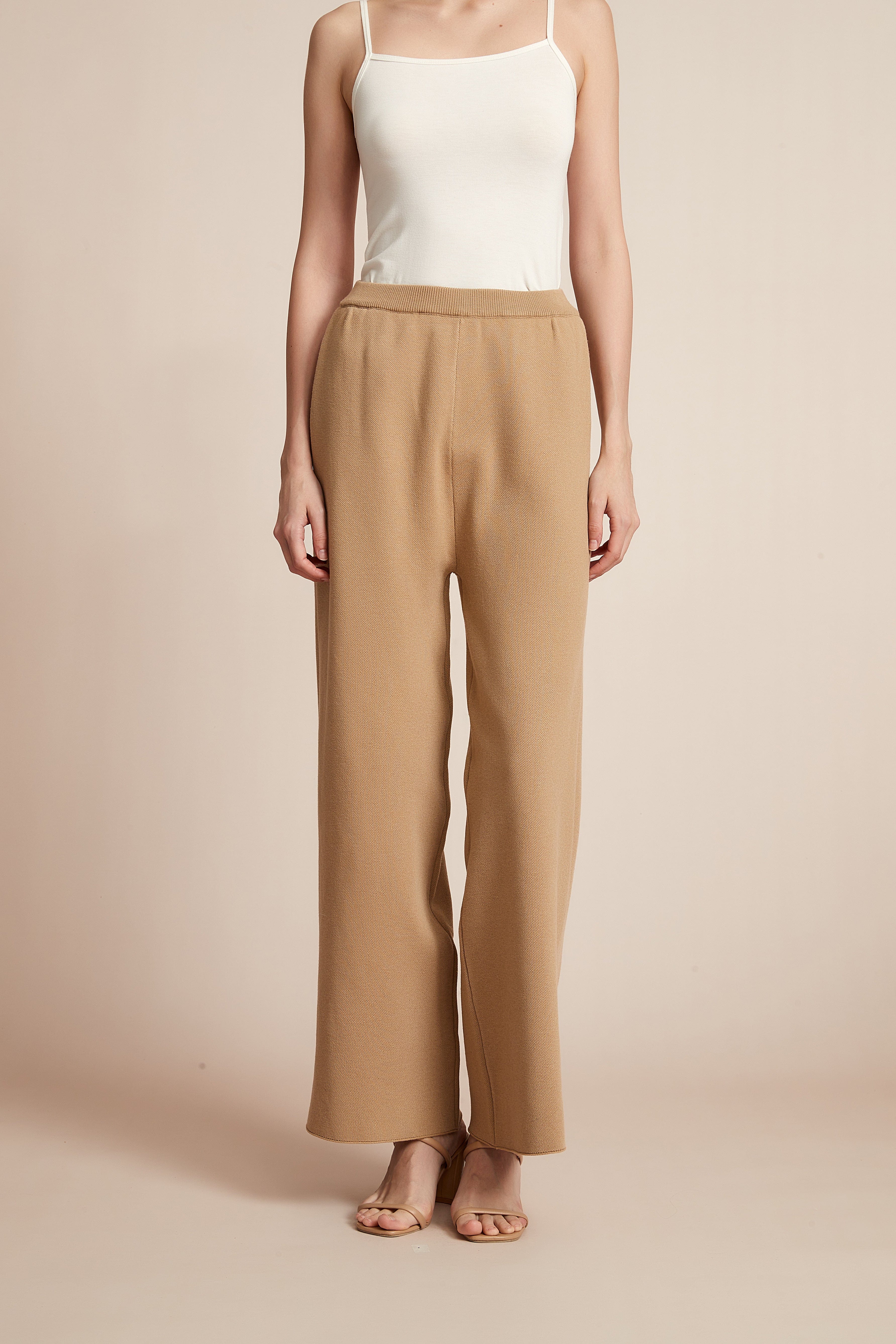 Wide Plain Pants With Long Legs And High Waist - Image 5