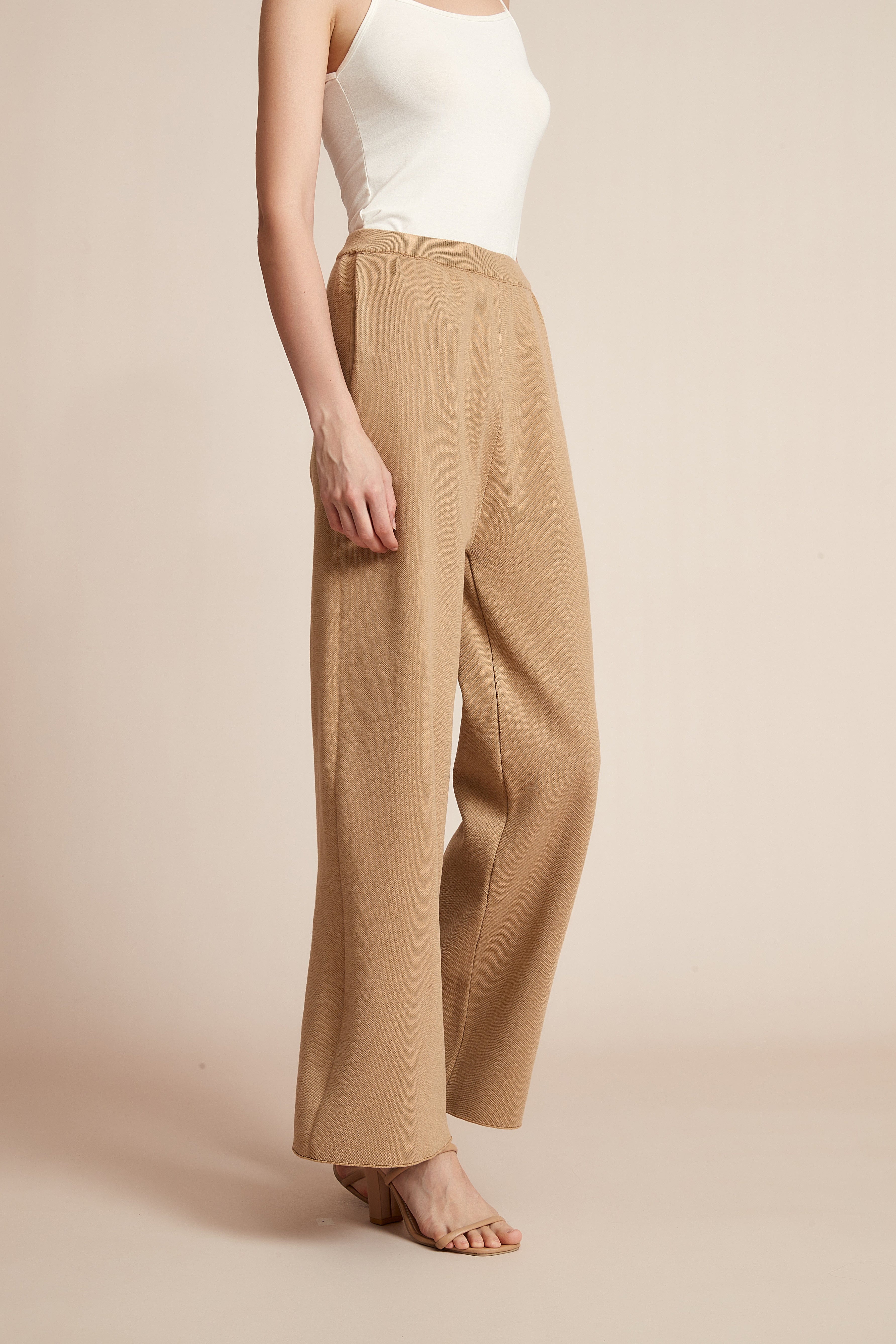 Wide Plain Pants With Long Legs And High Waist - Image 6