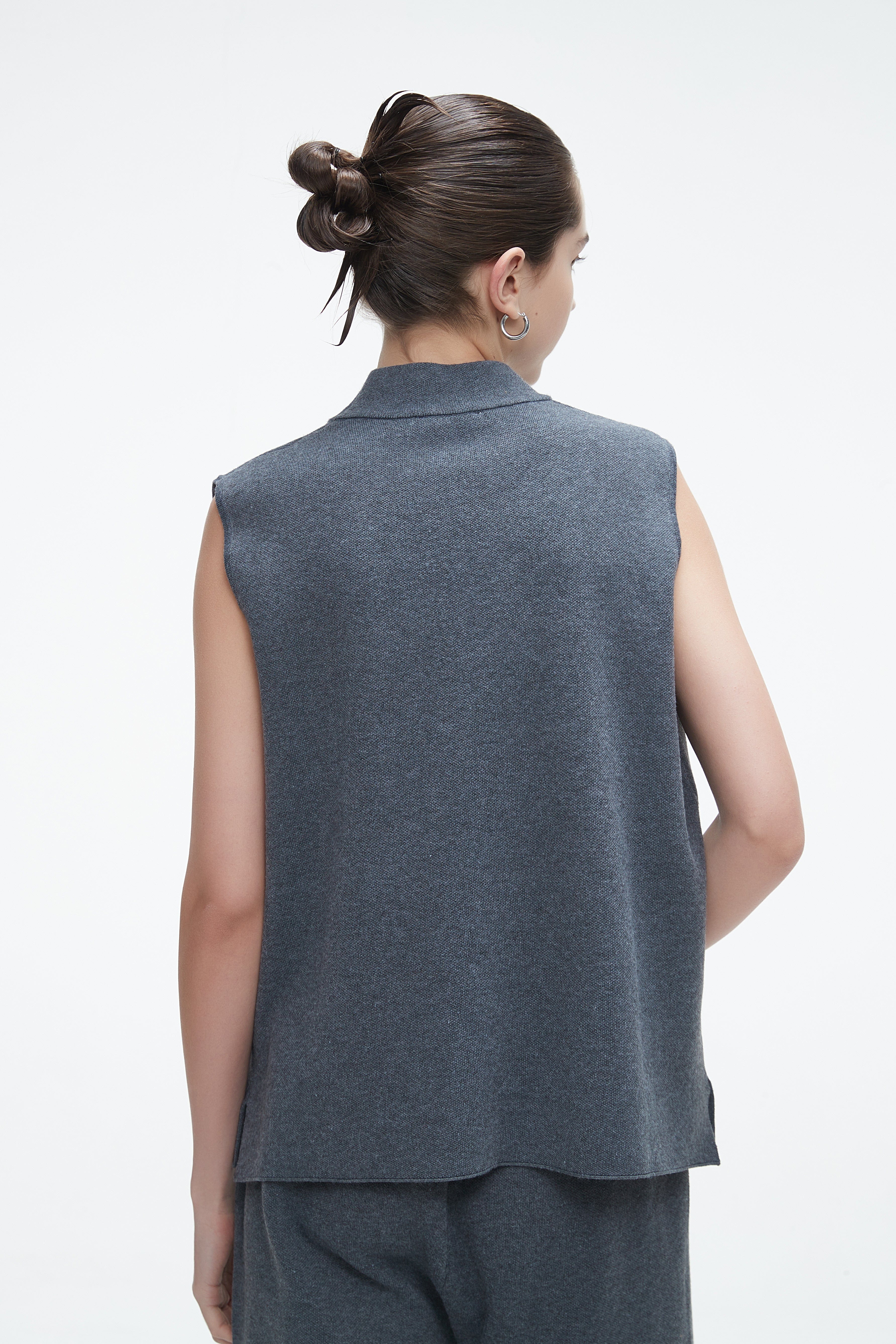 Long Blouse With High Neck - Cut - Image 4