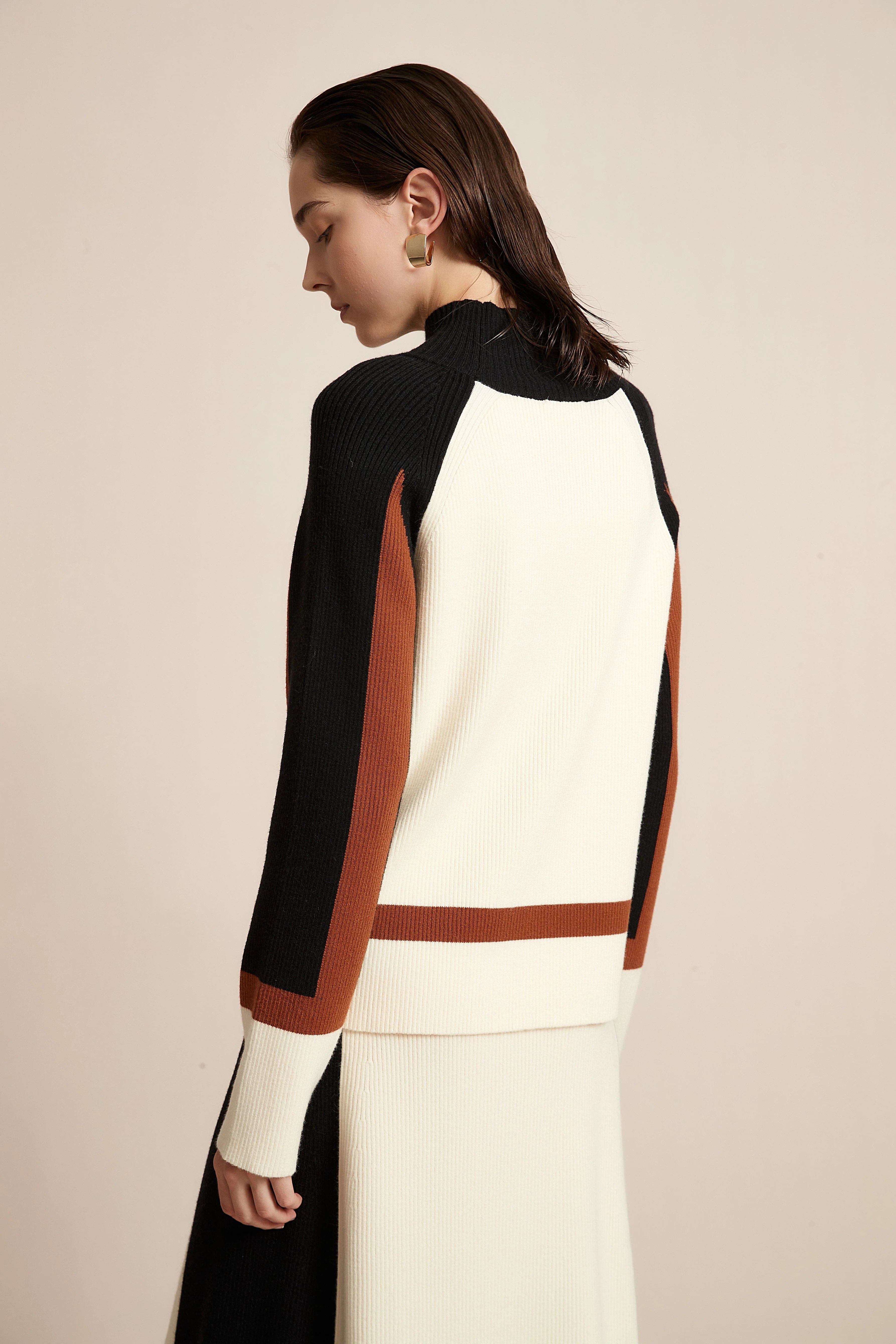 Winter Blouse With High Neck And Long Sleeves In Various Colors - Image 8