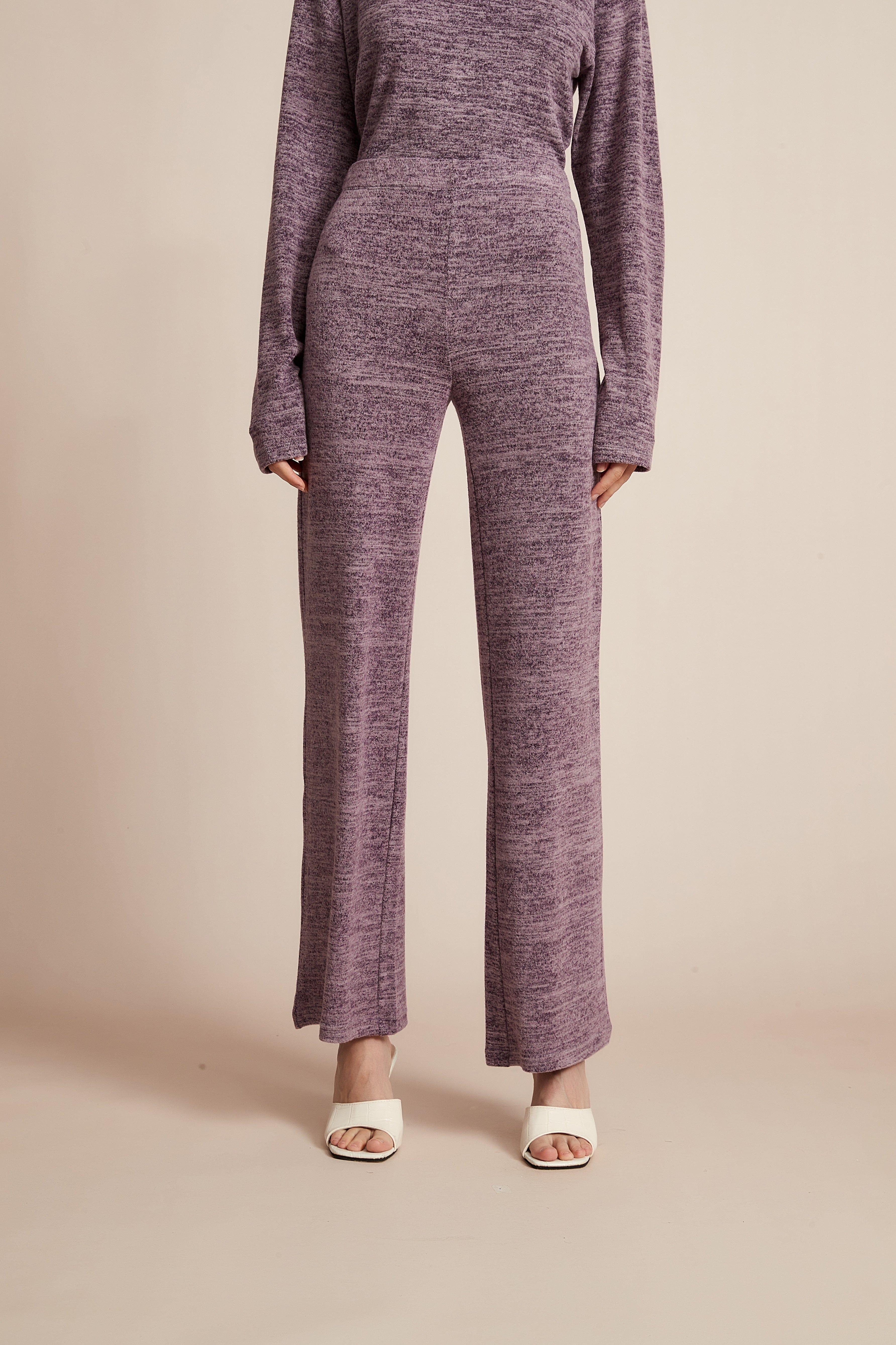 Plain Wide-Leg Winter Trousers - Image 10