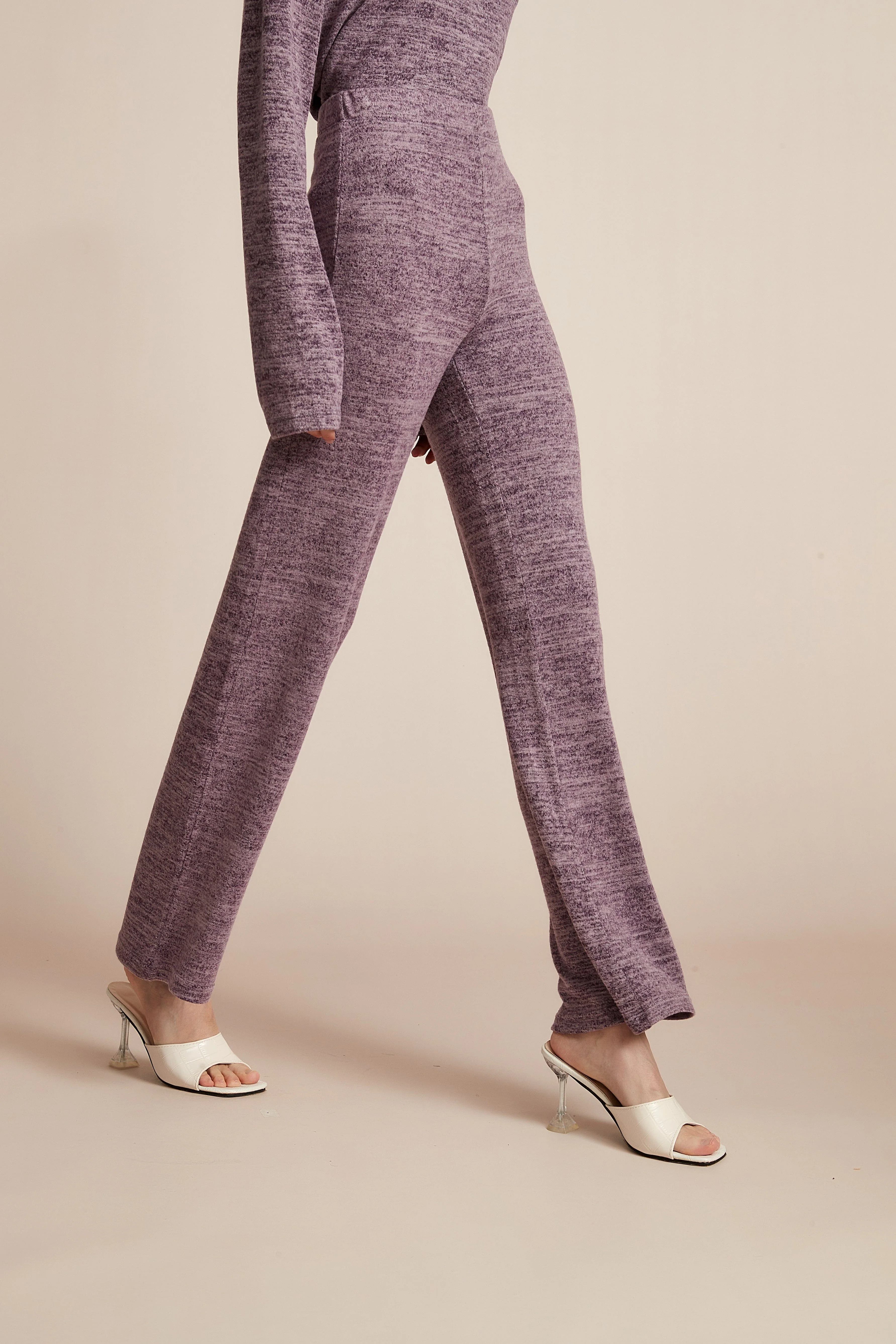 Plain Wide-Leg Winter Trousers - Image 12