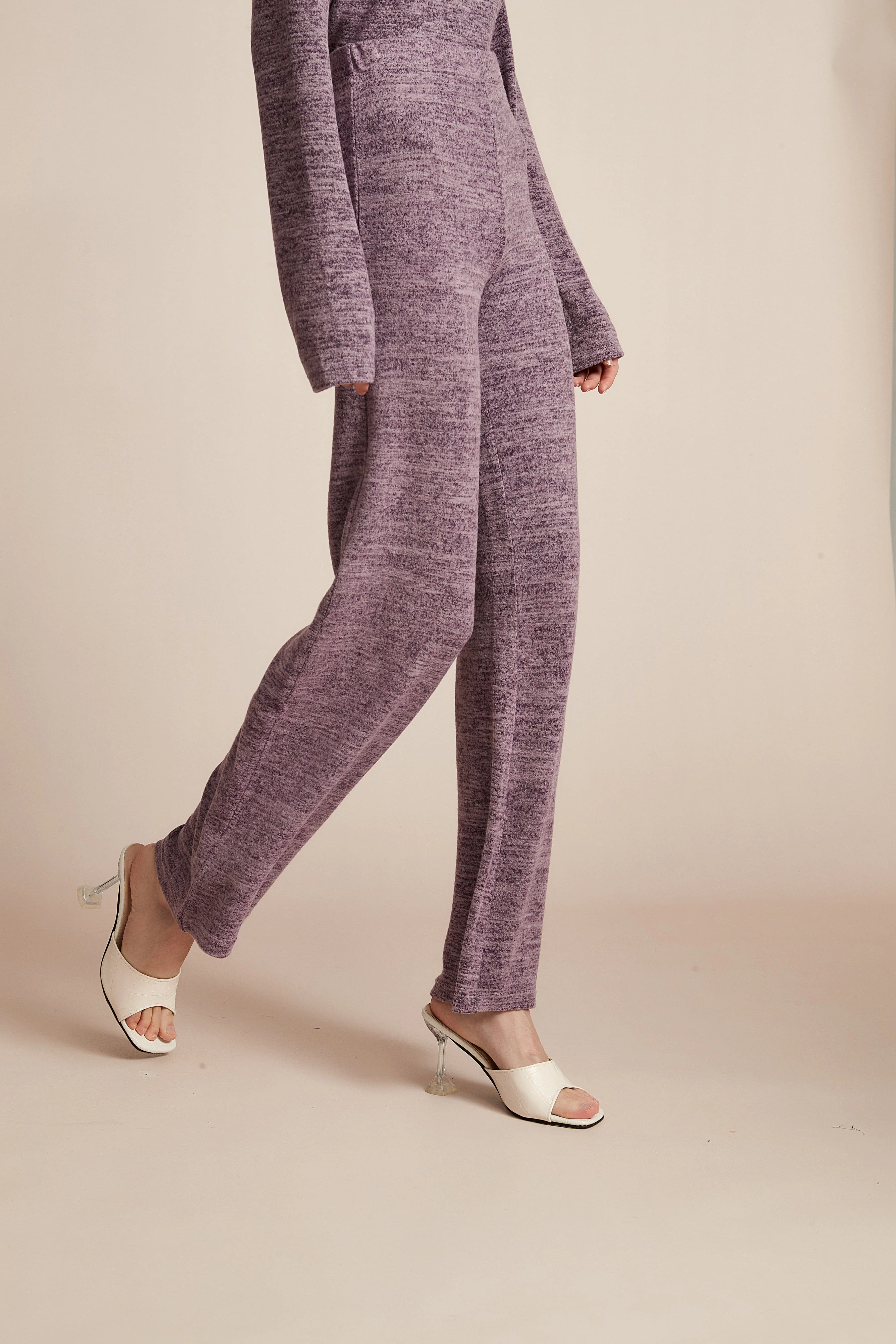 Plain Wide-Leg Winter Trousers - Image 13