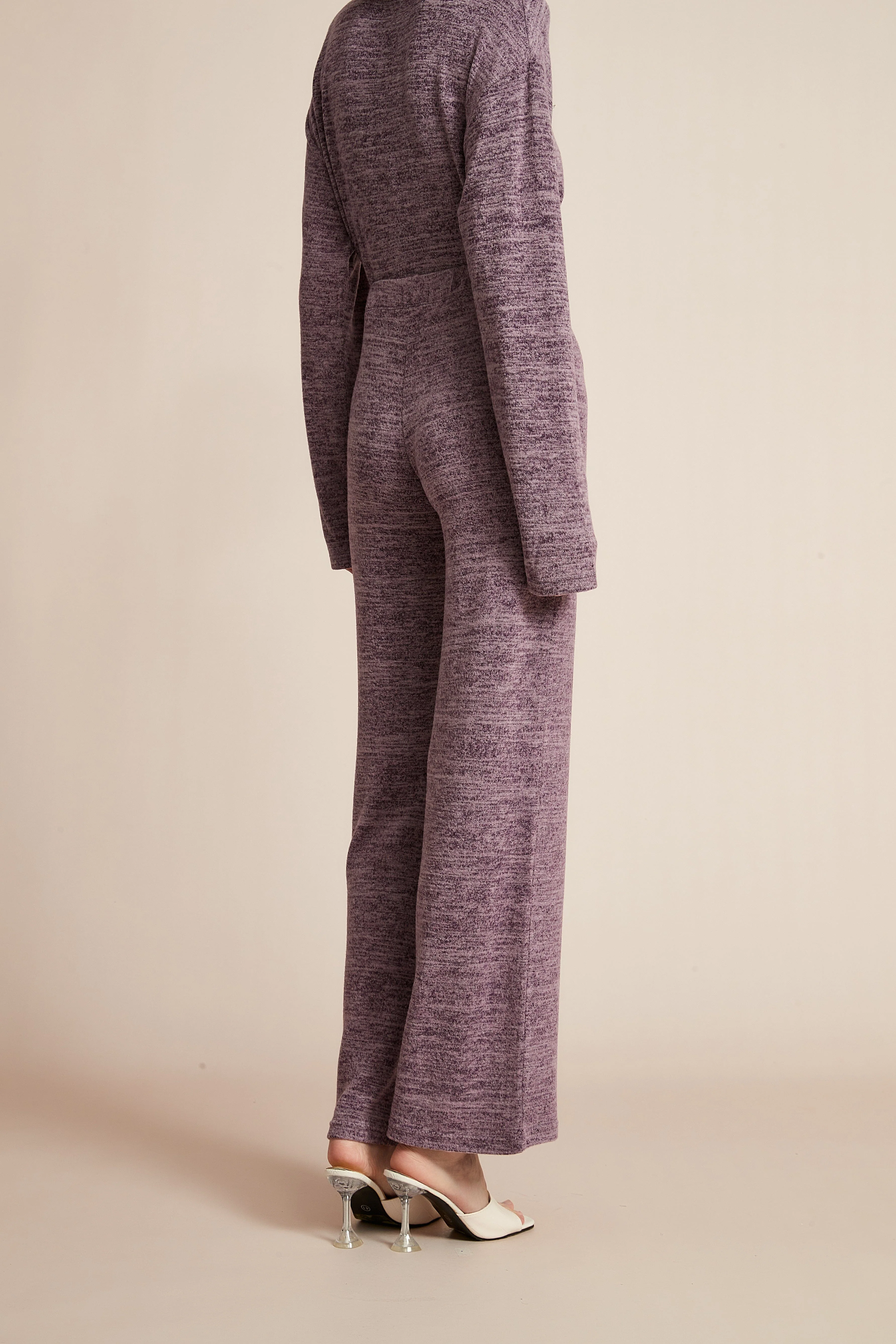 Plain Wide-Leg Winter Trousers - Image 15