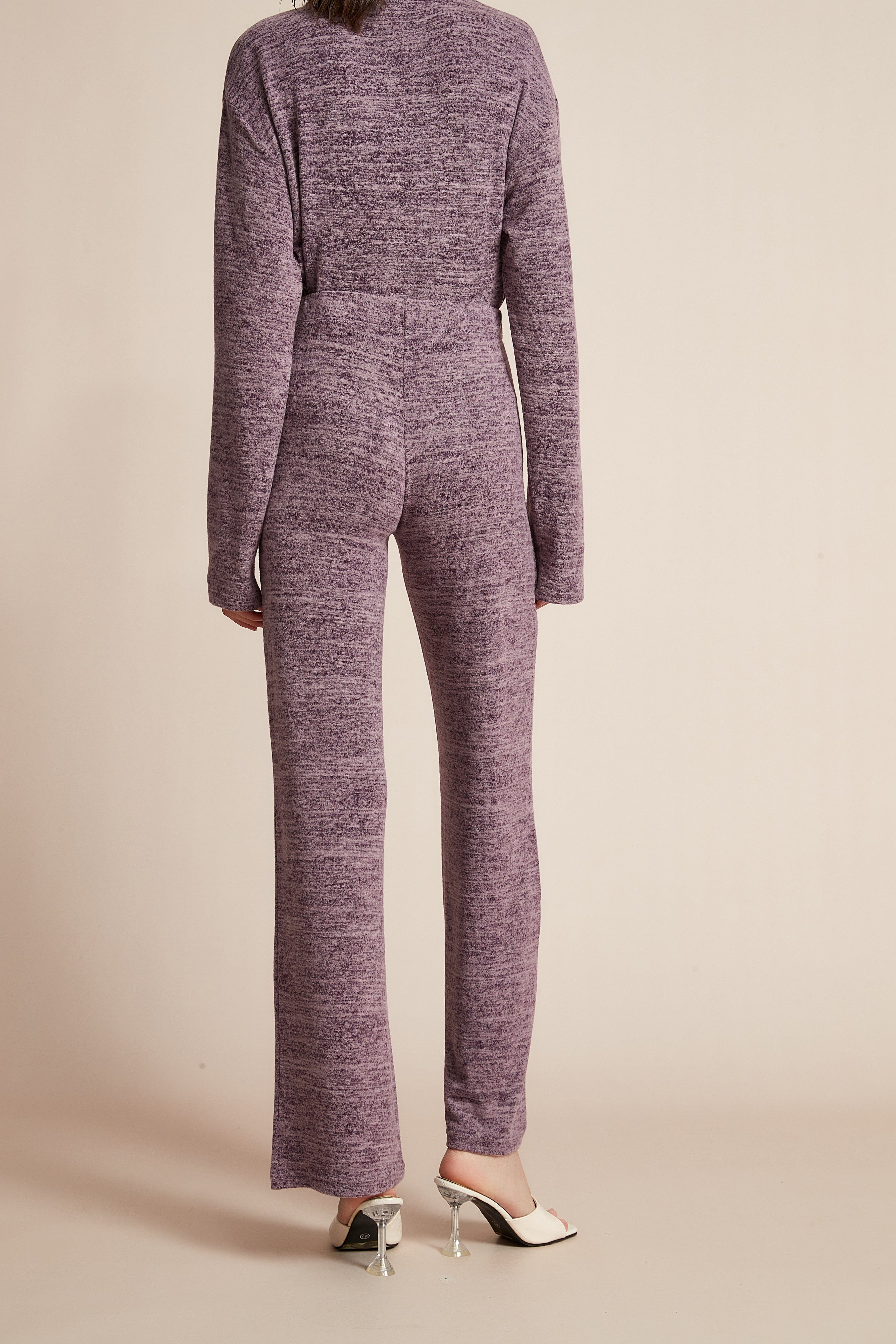 Plain Wide-Leg Winter Trousers - Image 17