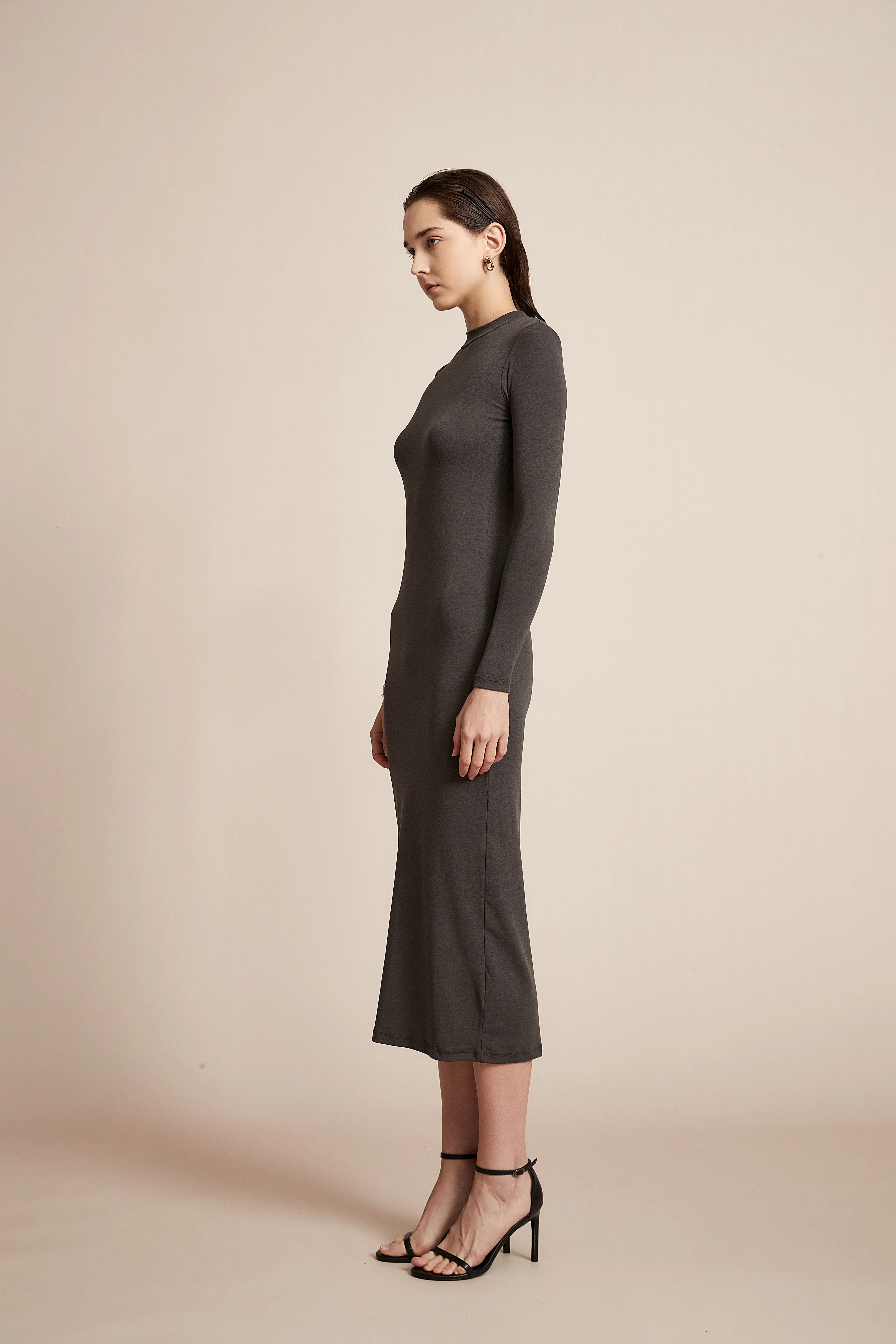 Solid Long Sleeve Dress for Work - Image 11