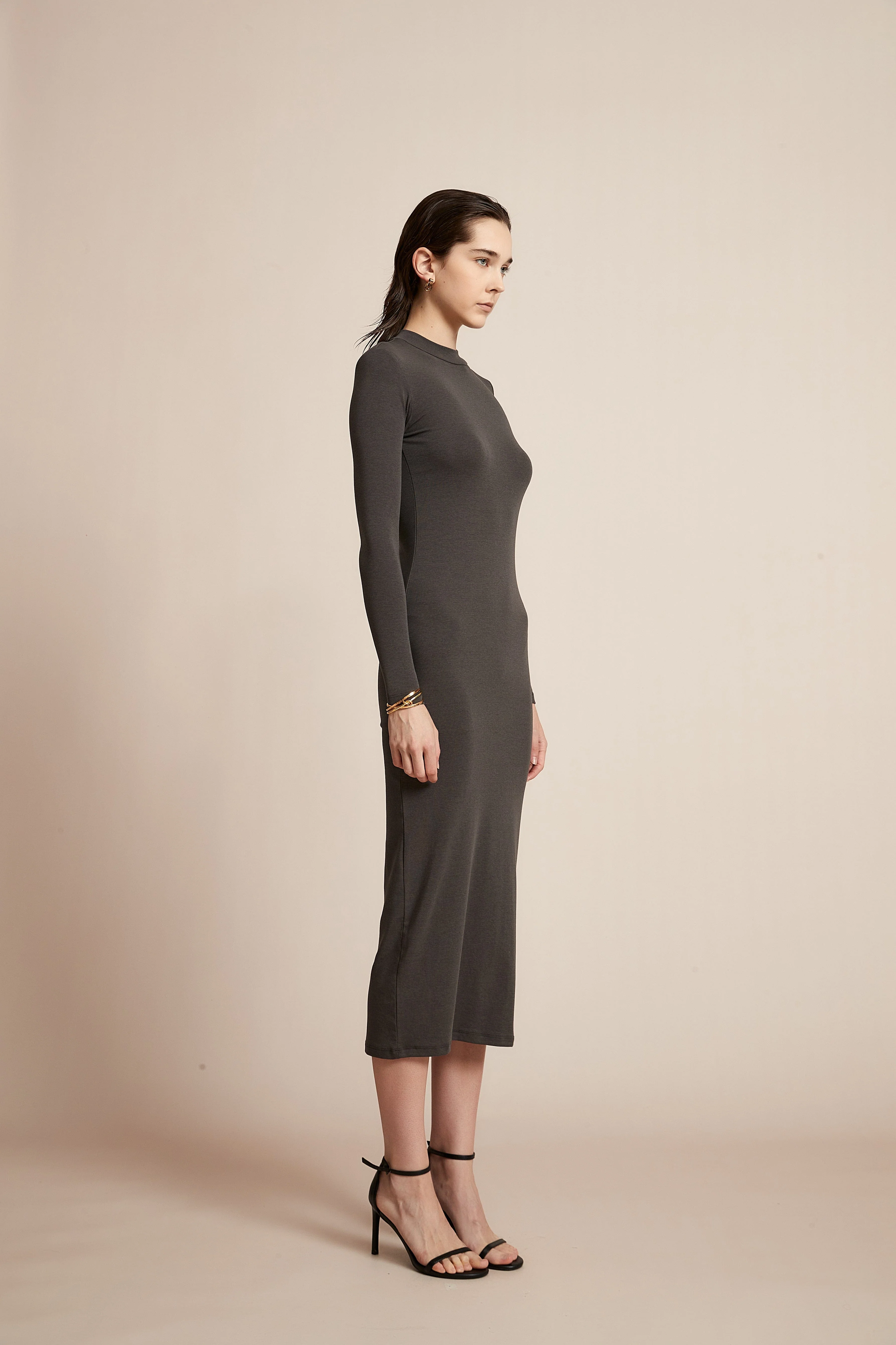 Solid Long Sleeve Dress for Work - Image 12