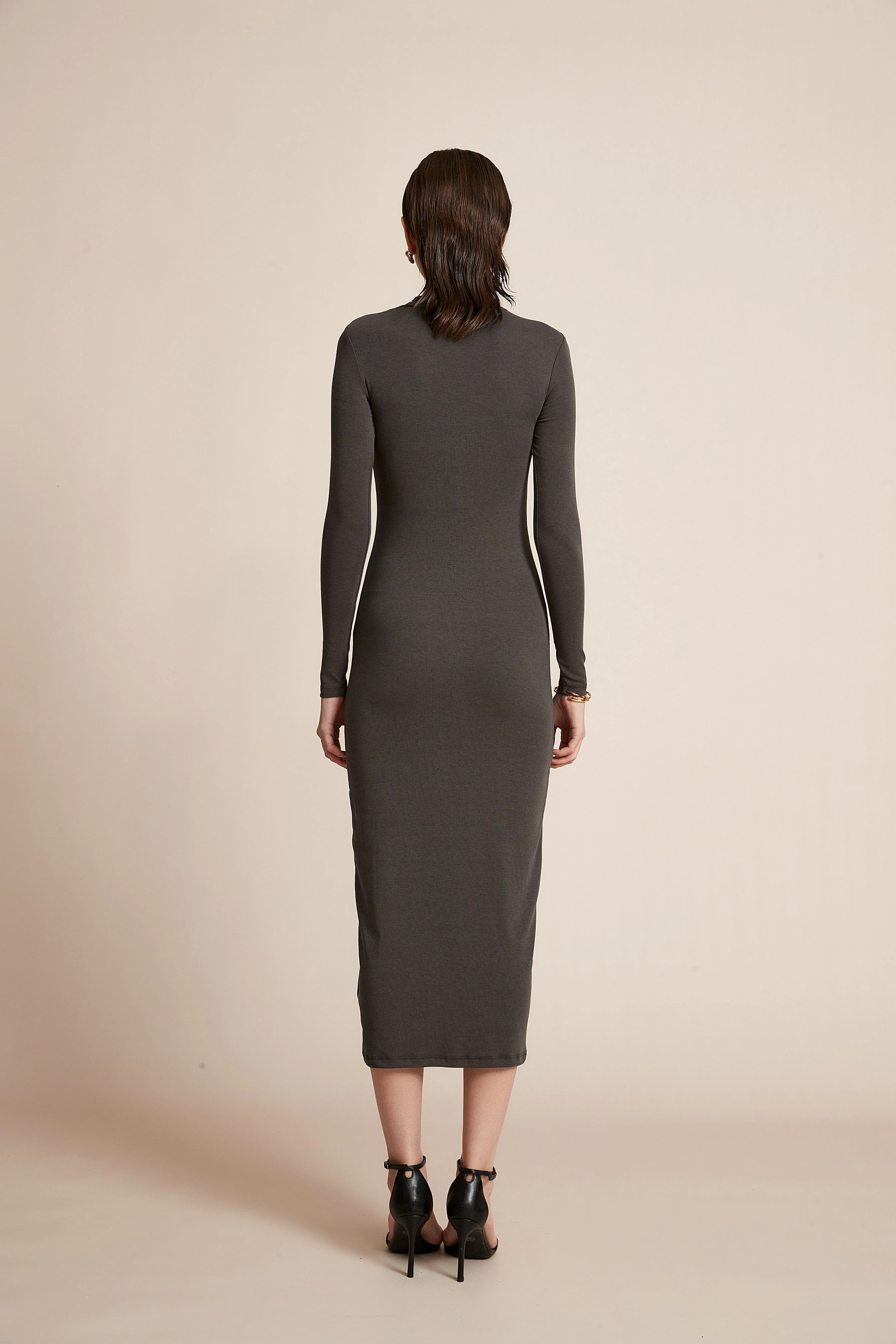 Solid Long Sleeve Dress for Work - Image 15