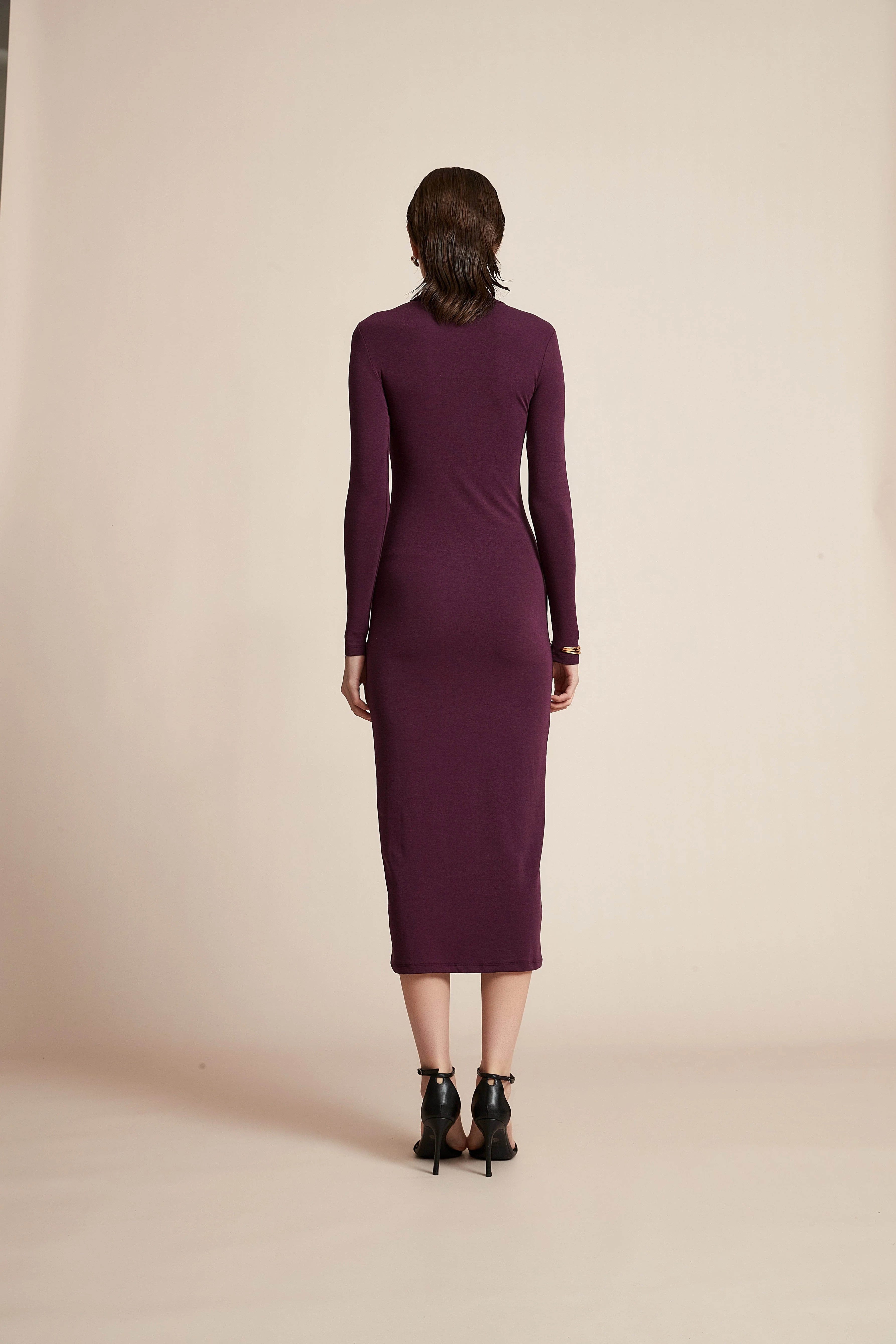 Solid Long Sleeve Dress for Work - Image 8