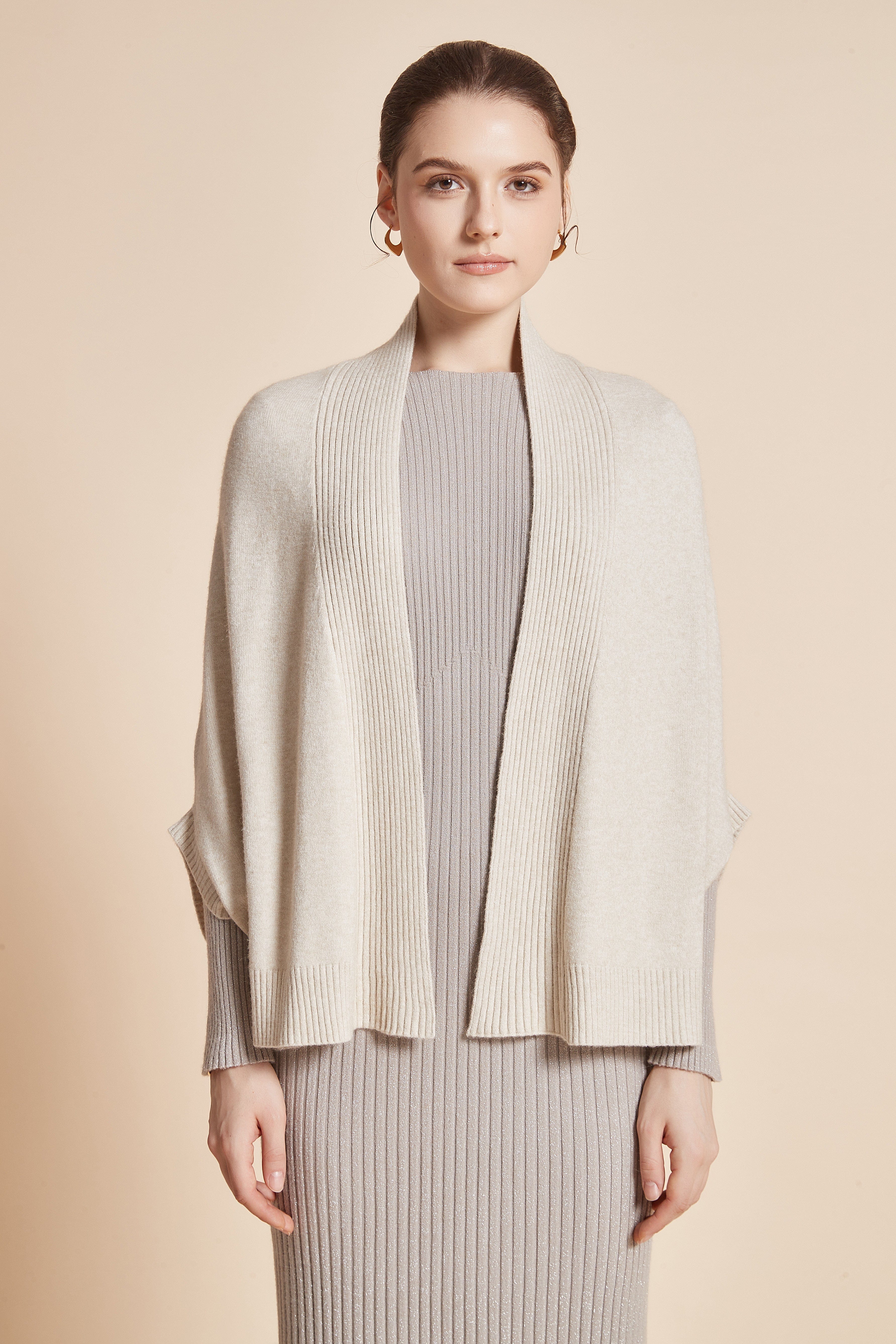 Plain Open-Front Jacket With 3/4 Sleeves - Image 2
