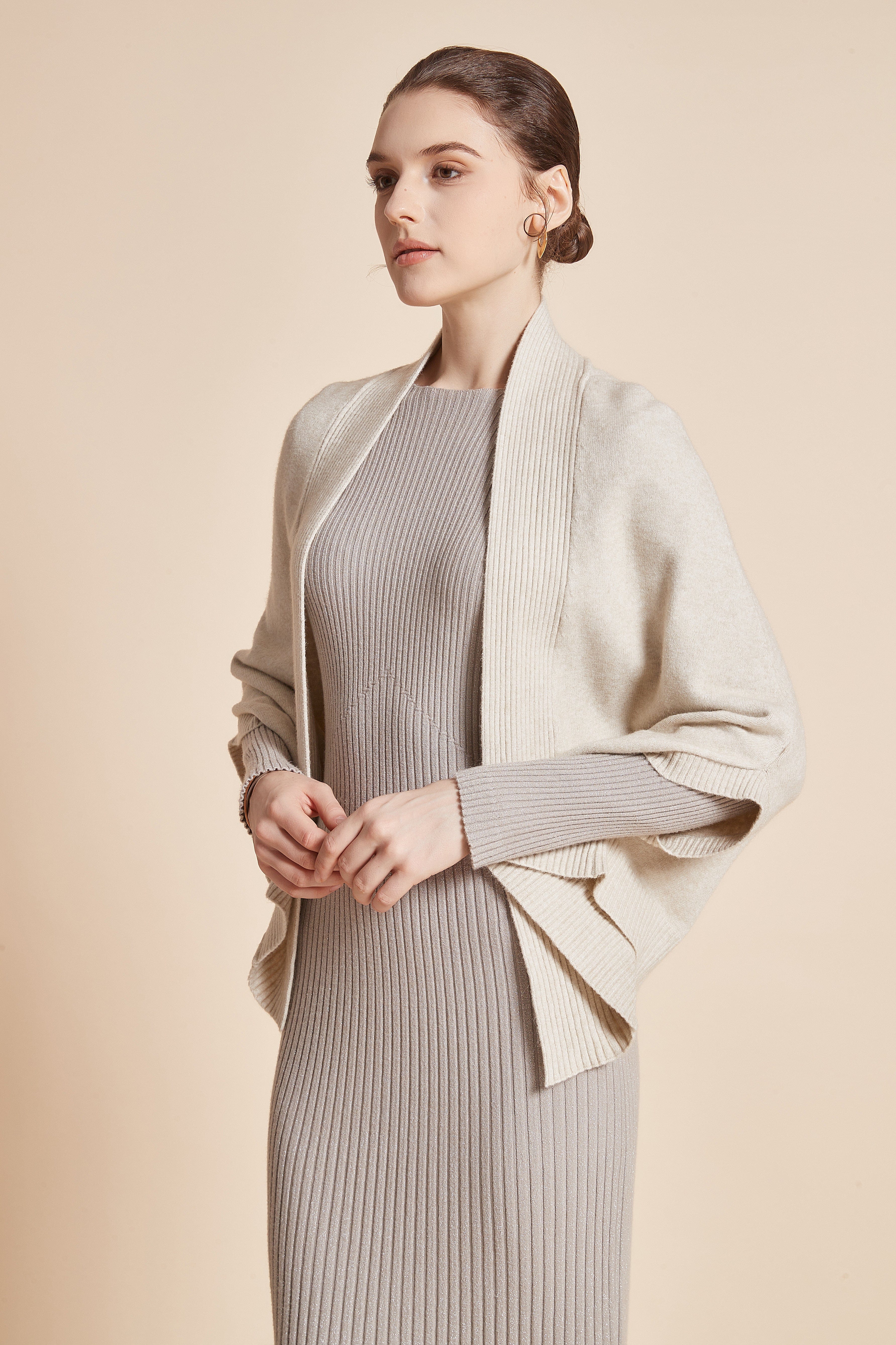 Plain Open-Front Jacket With 3/4 Sleeves - Image 7