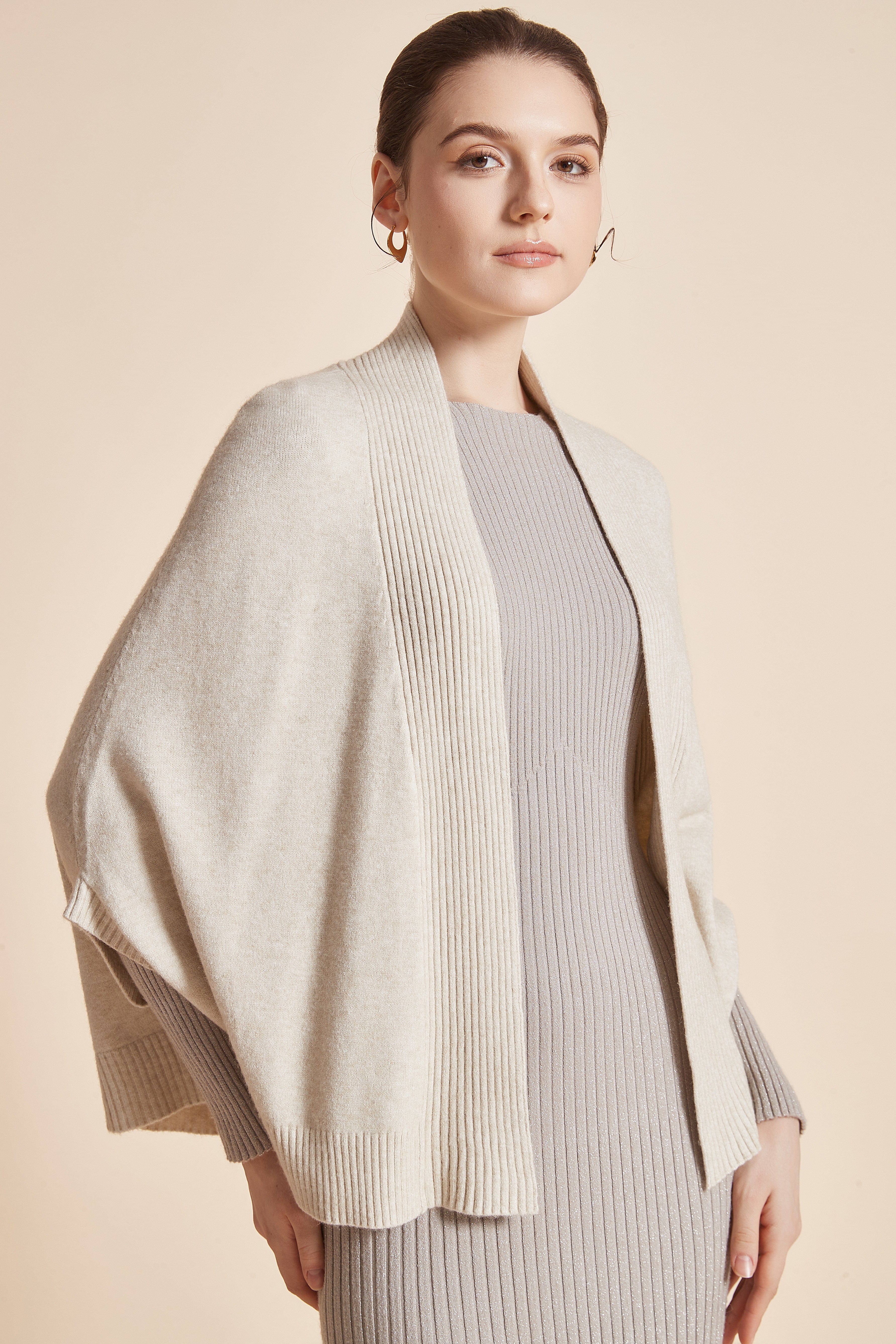 Plain Open-Front Jacket With 3/4 Sleeves - Image 8