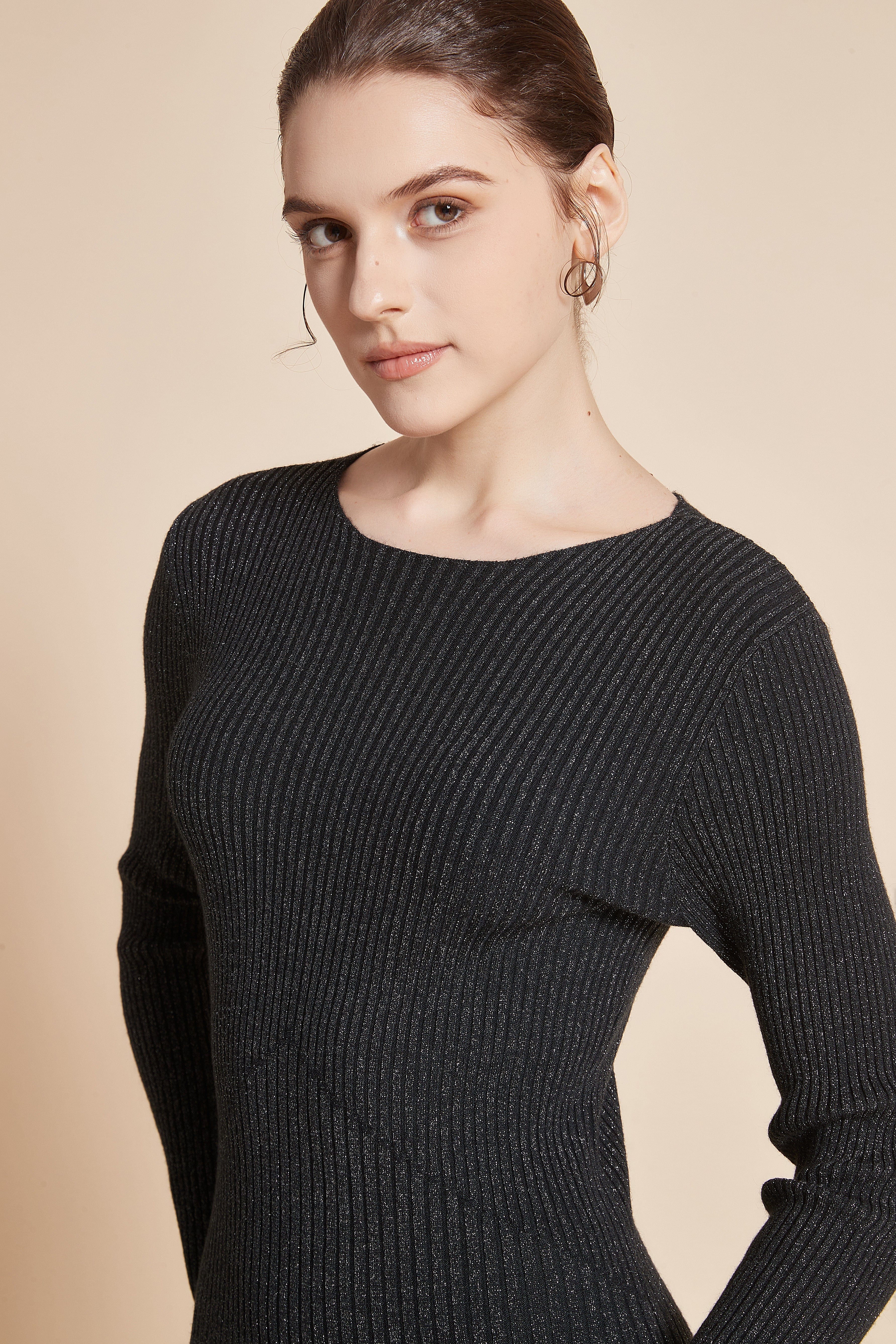 Long Sleeve Plain Dress - Image 5