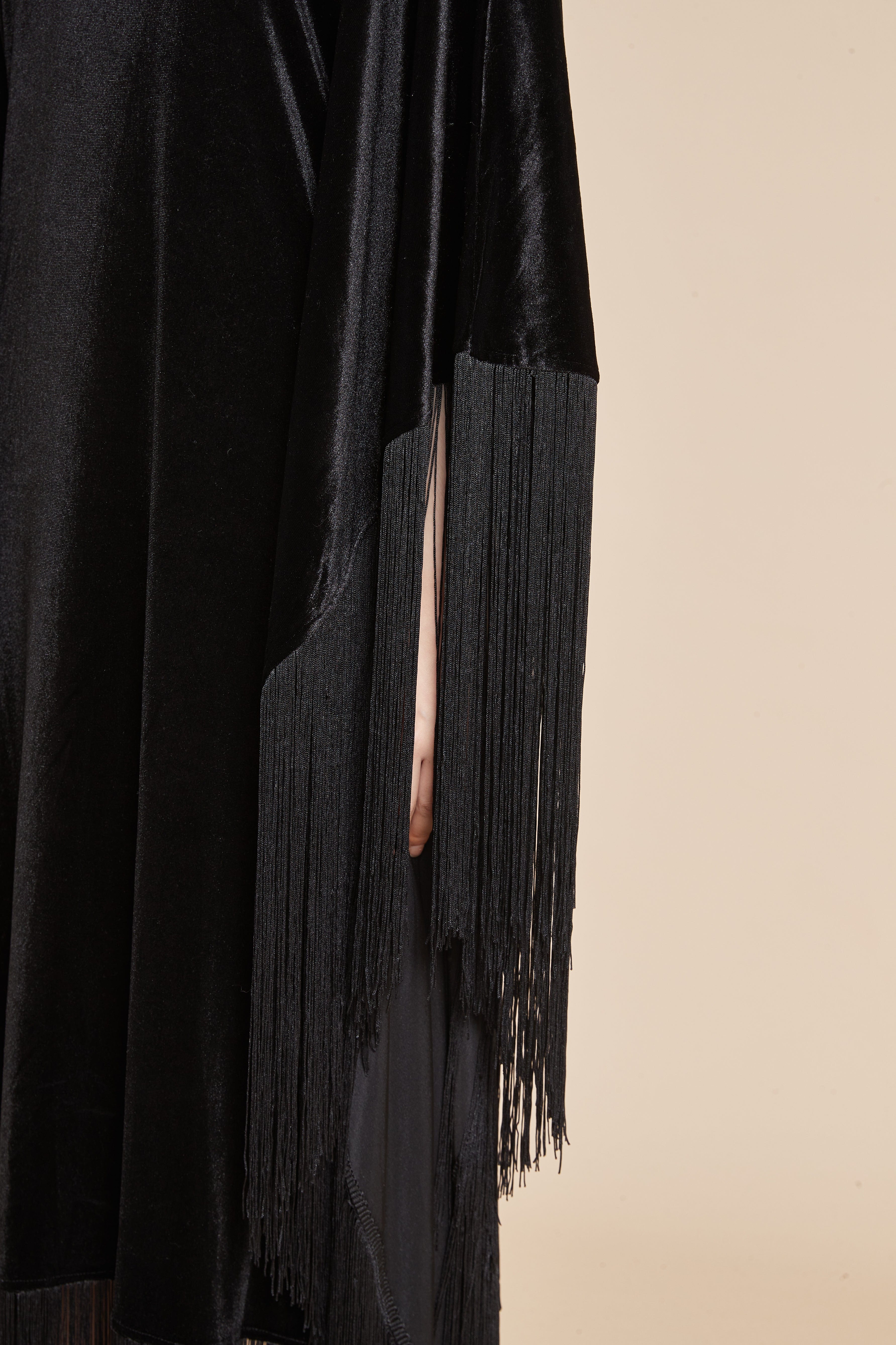 Winter Velvet Dress with Butterfly Cut - Image 8