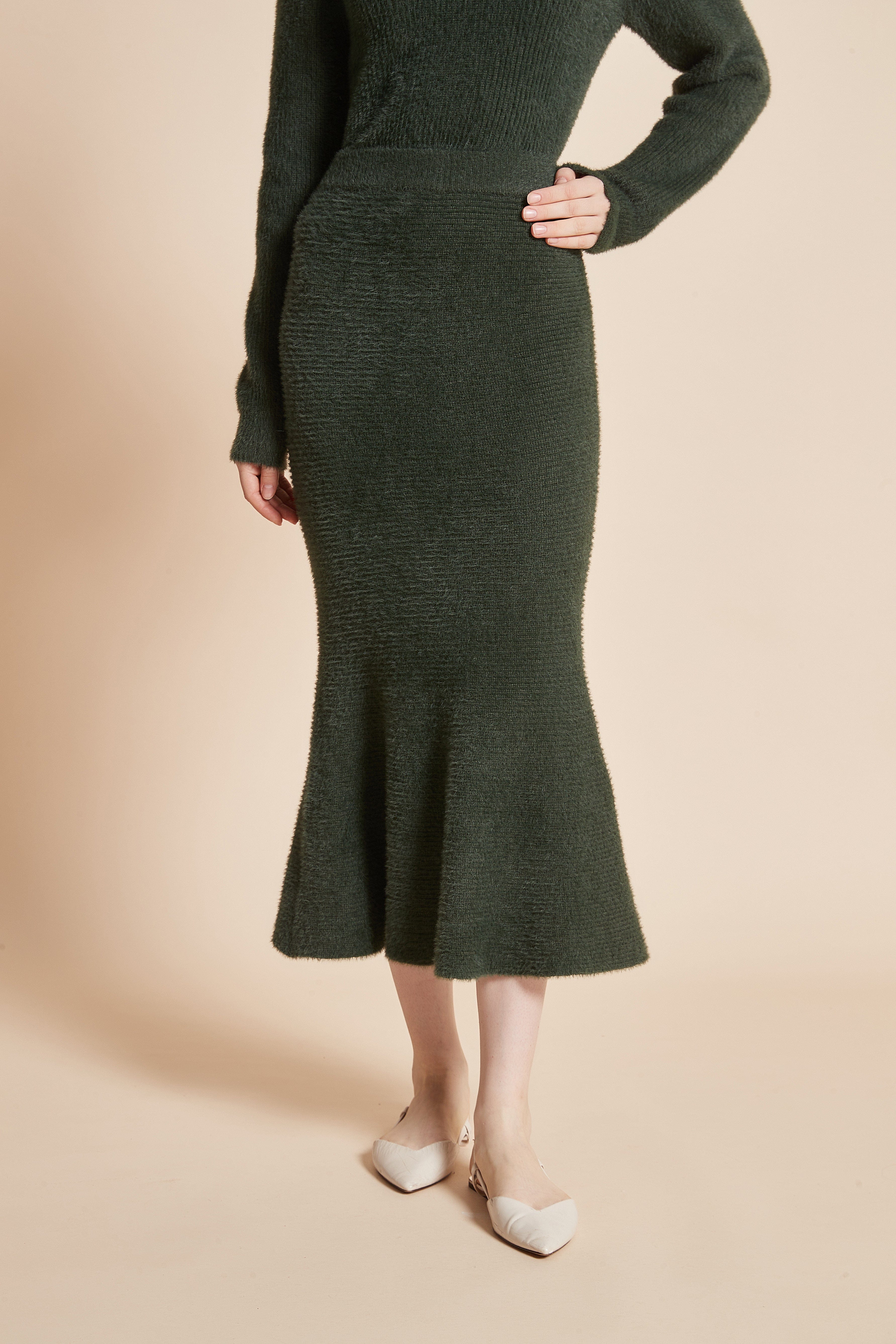 Midi Skirt With Ruffled Cut - Image 7
