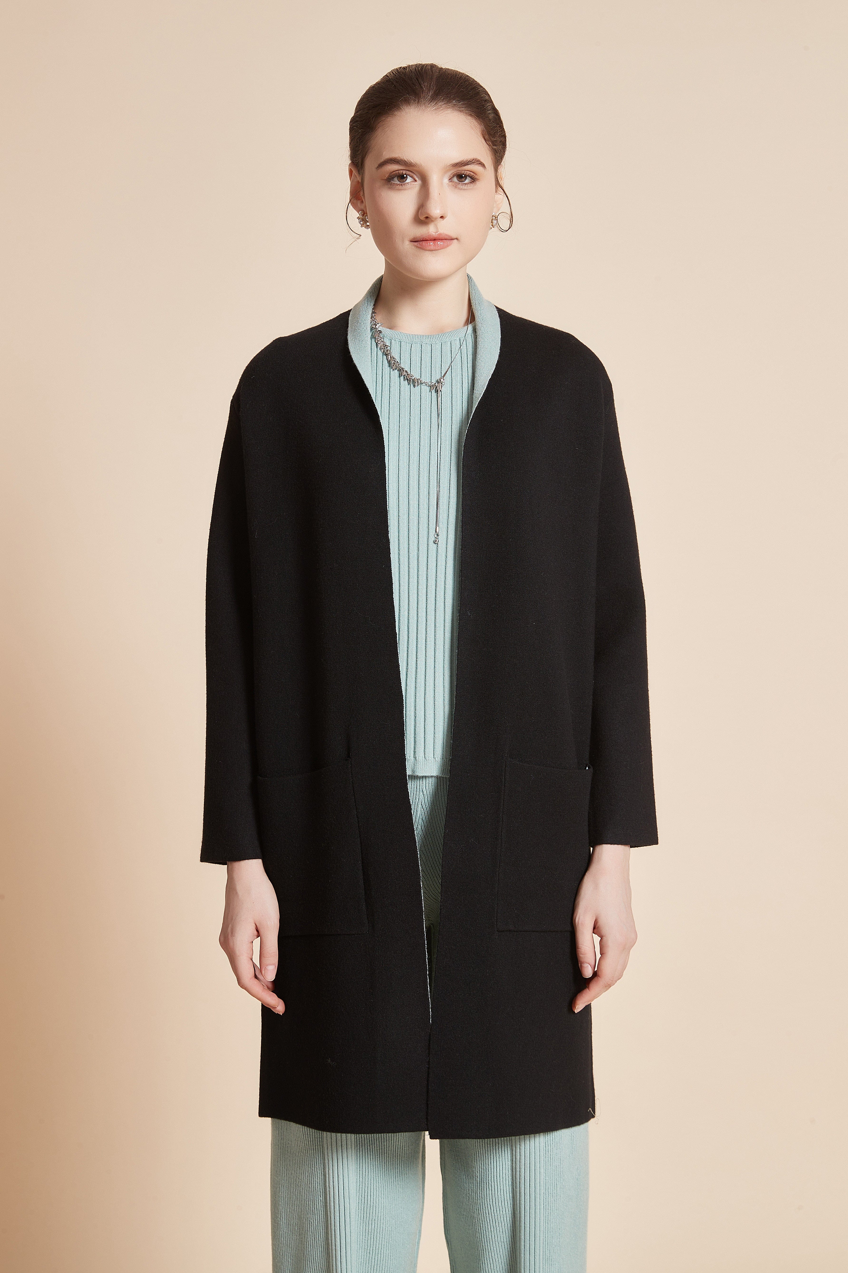 Long Jacket with Pockets and Long Sleeves - Image 3