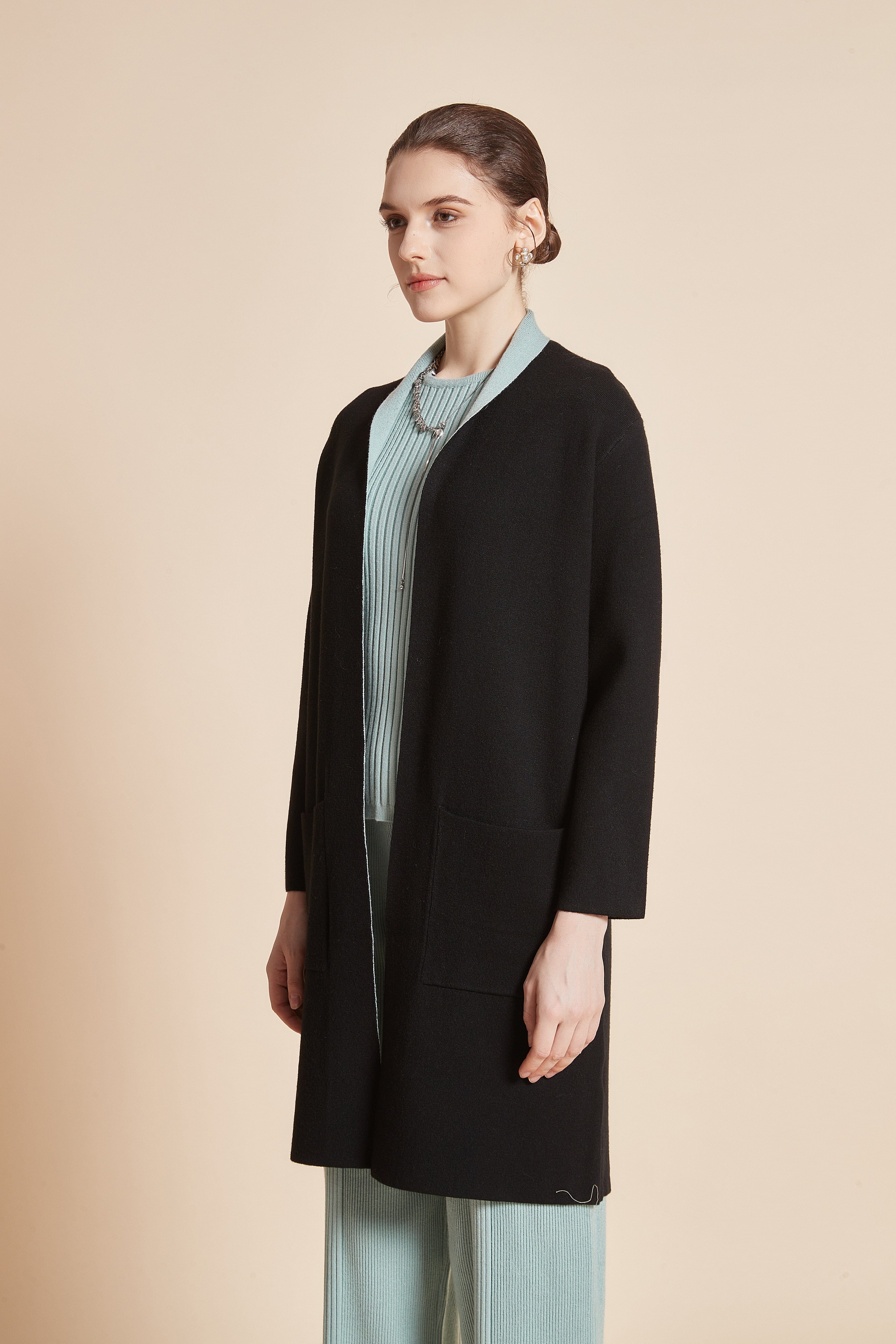 Long Jacket with Pockets and Long Sleeves - Image 4